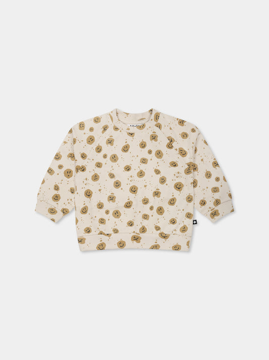 Felpa Disc avorio per neonati con smile,Molo,6S25J203 9303