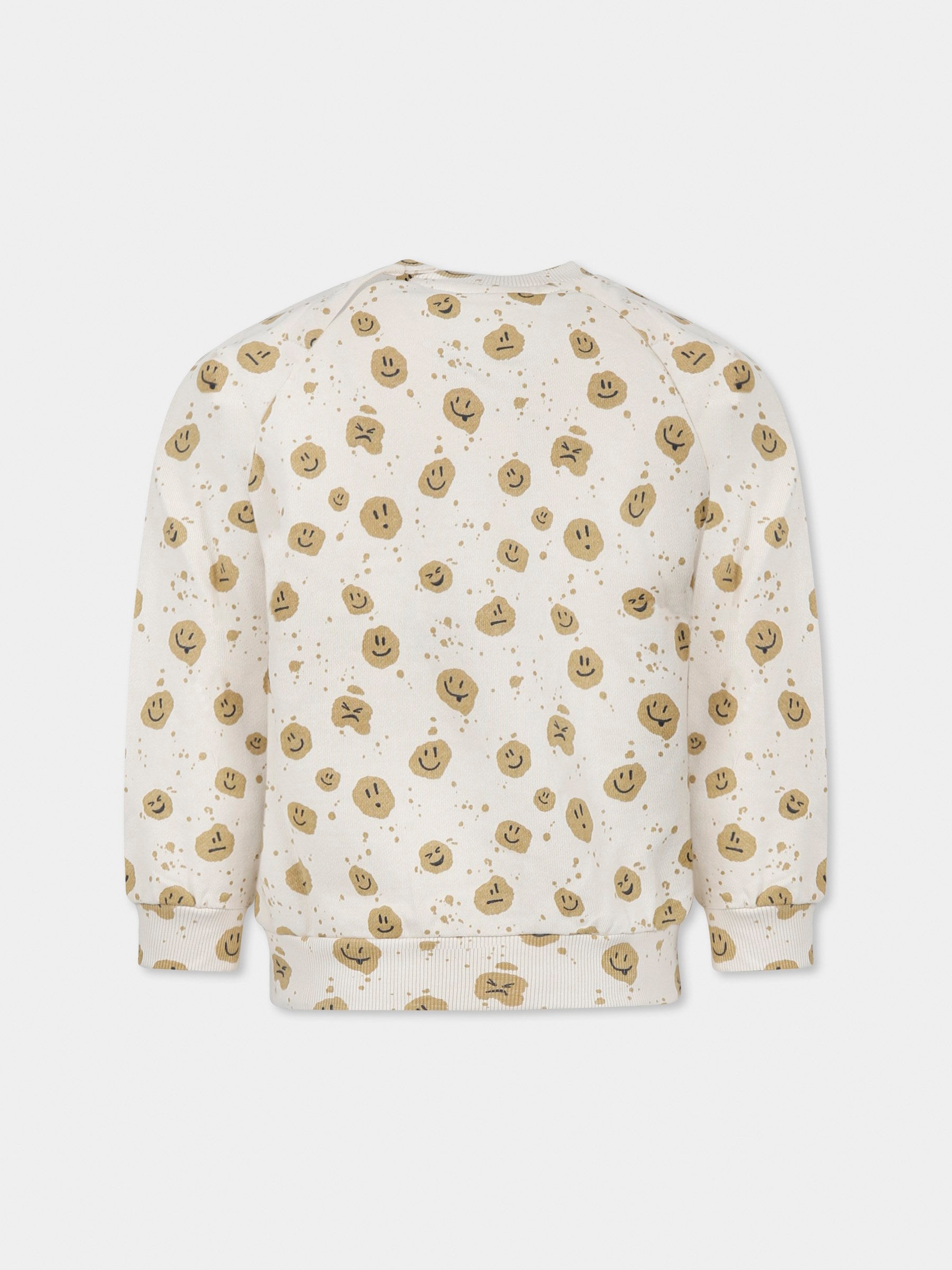 Felpa Disc avorio per bambini con smile,Molo,6S25J203 9303