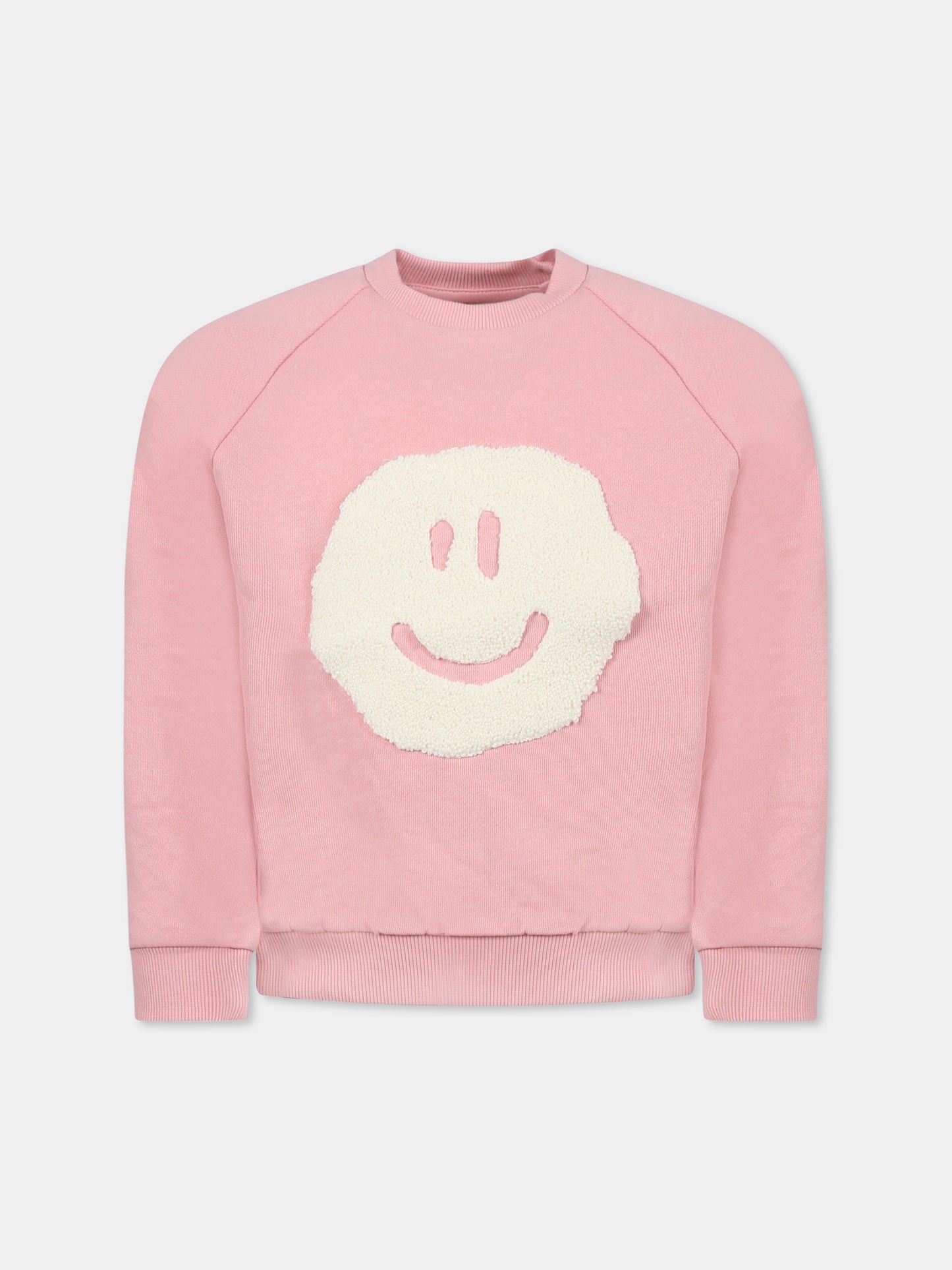 Sweat rose pour enfants avec smiley
