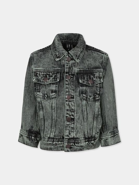 Giubbotto di jeans Honore verde per bambini,Molo,5S25M301 5478