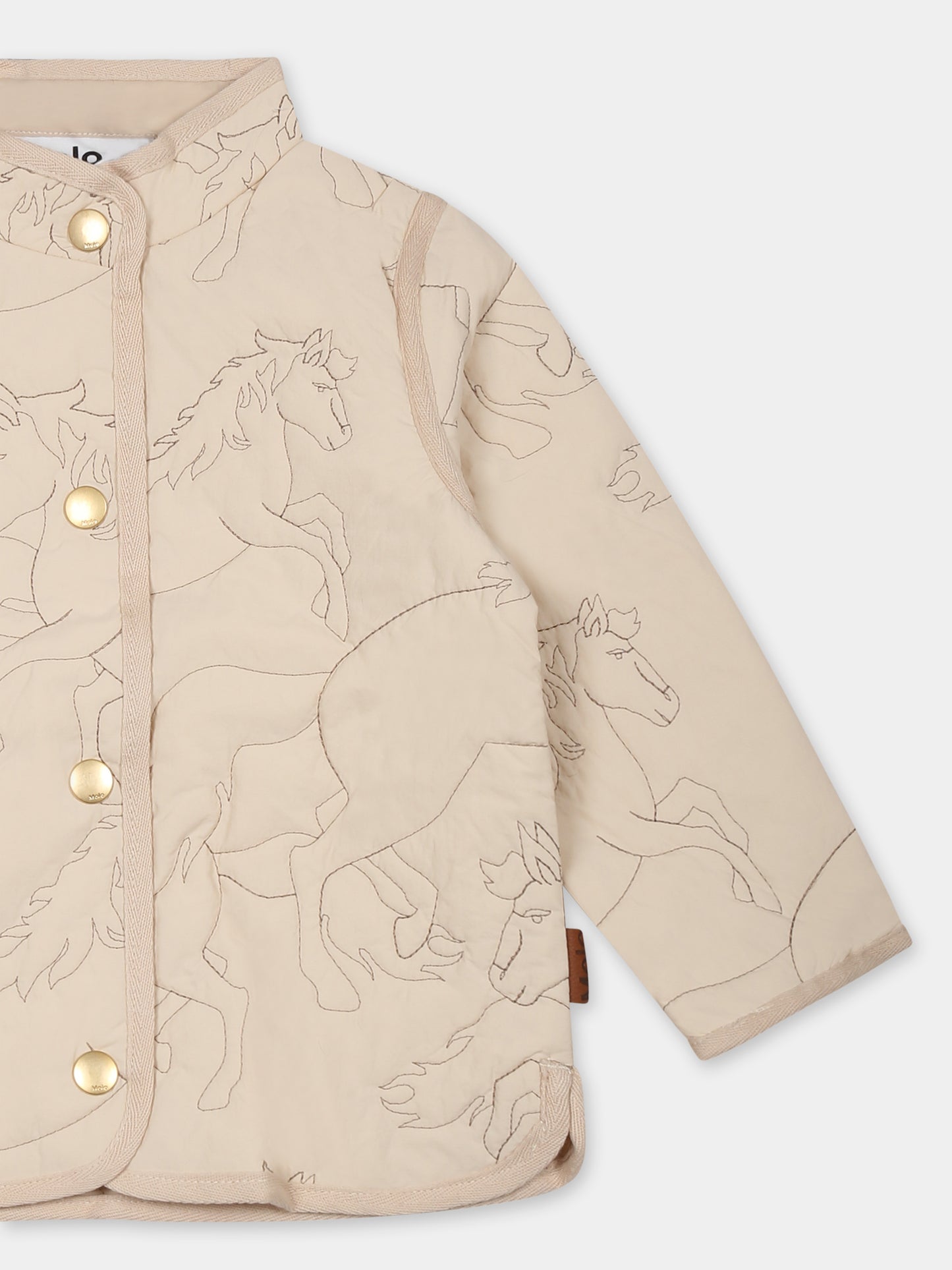 Piumino Harrie avorio per neonata con cavalli,Molo,5S25M307 5410