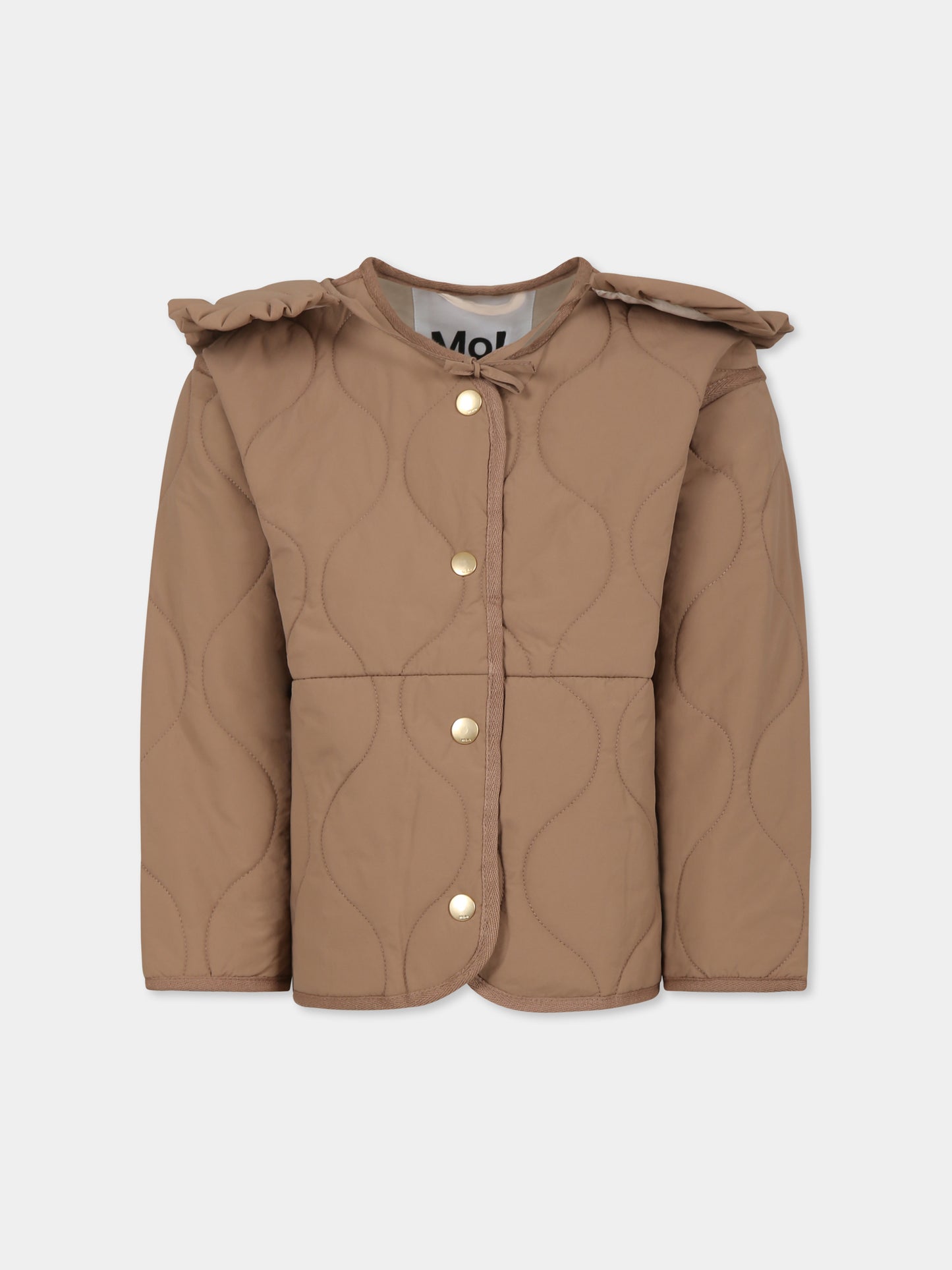 Doudoune marron pour fille