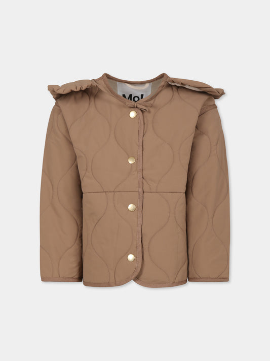 Doudoune marron pour fille