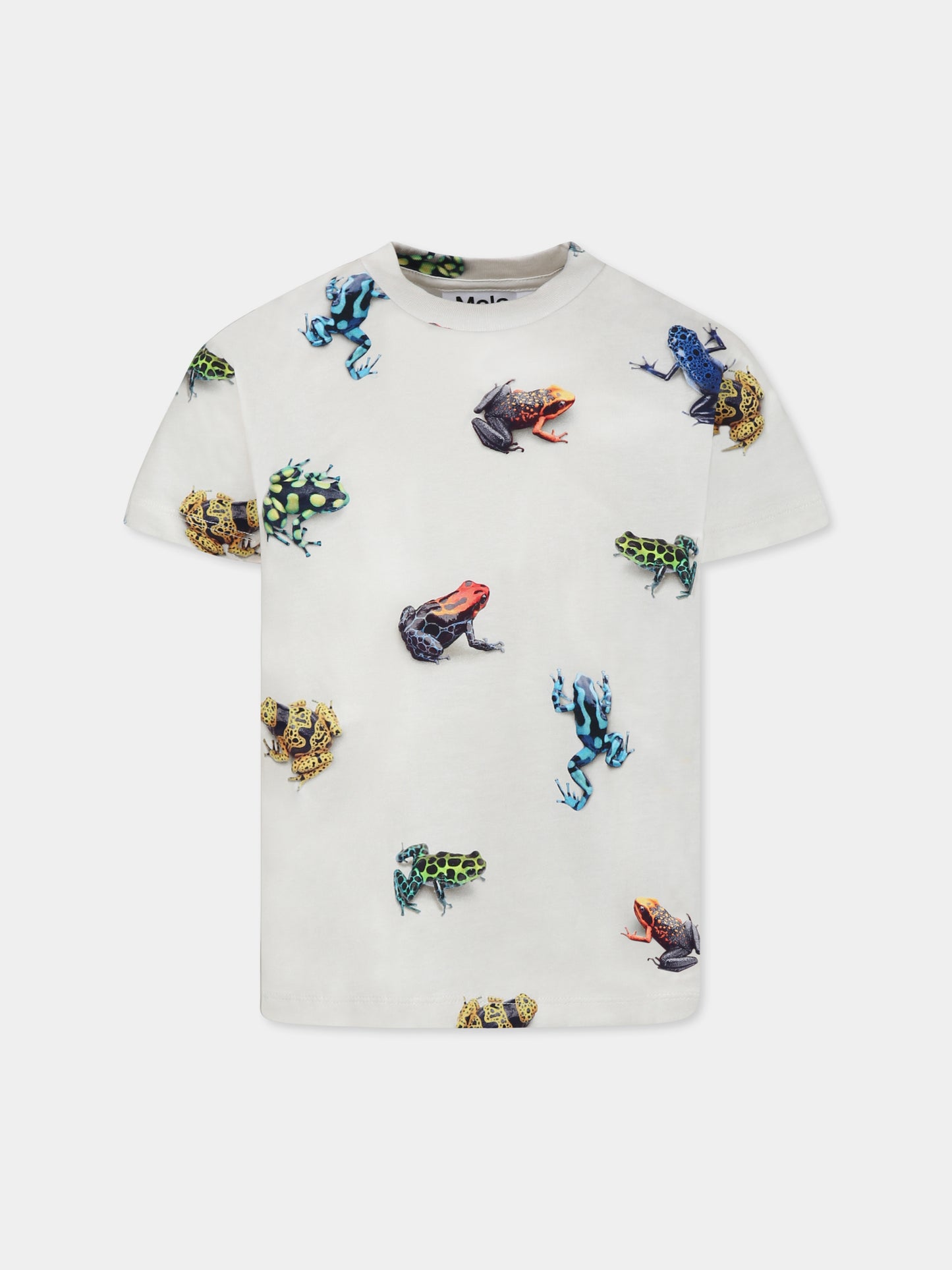 T-shirt Roxo avorio per bambino con rane all-over,Molo,1S25A210 9311