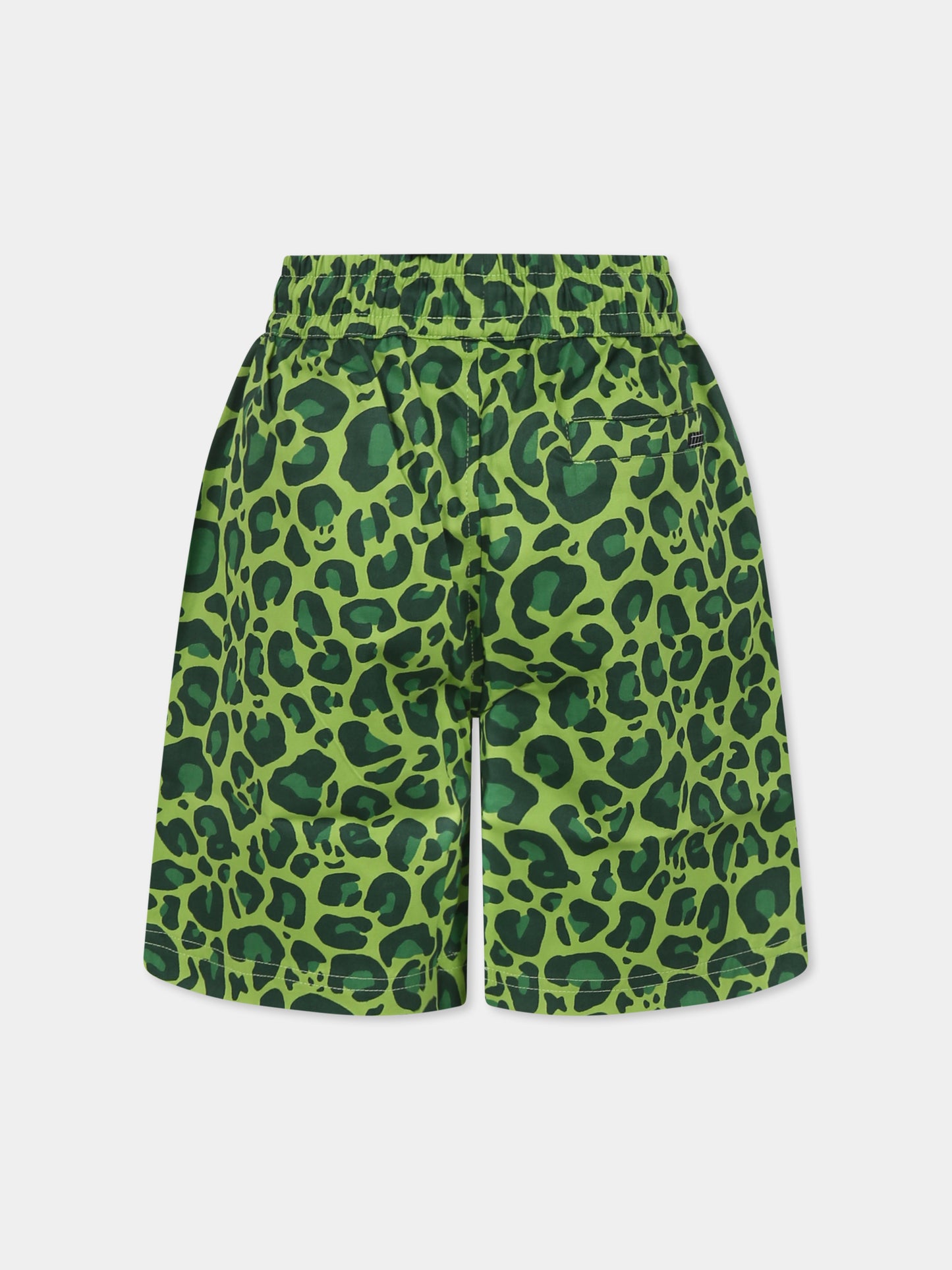 Shorts Avart verdi per bambino con stampa maculata,Molo,1S25H106 9281