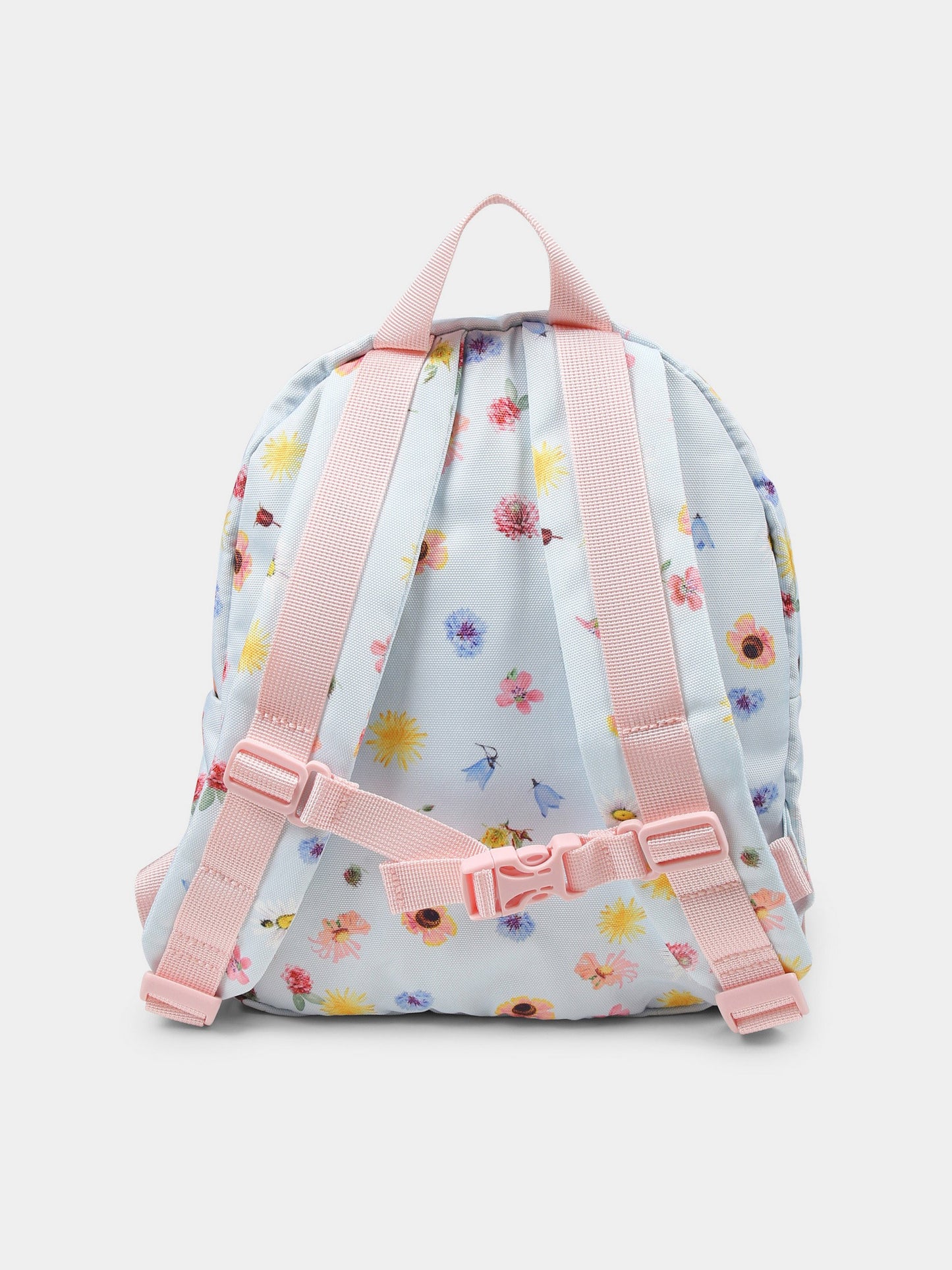 Sac à dos bleu clair pour fille avce fleurs
