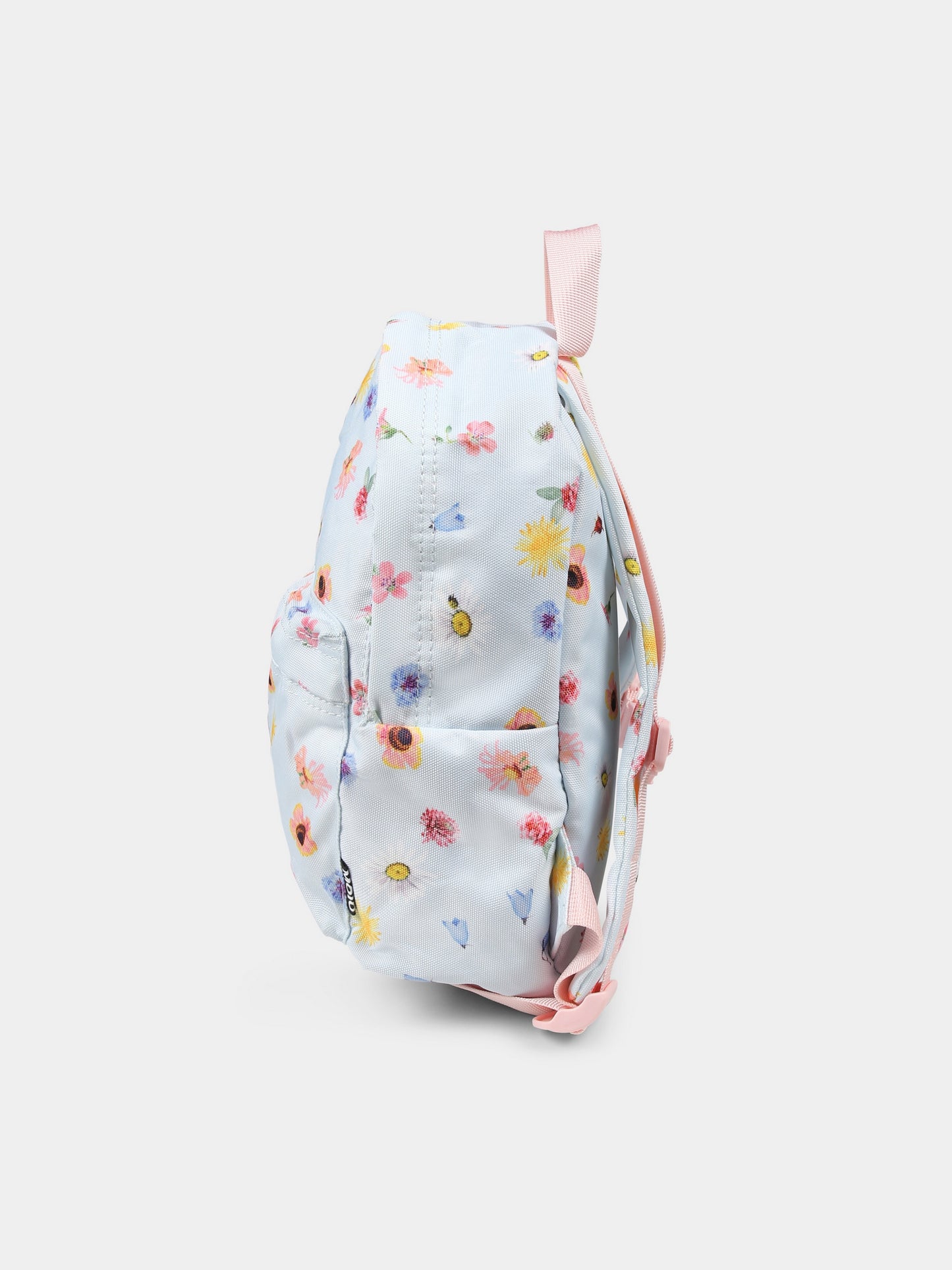 Sac à dos bleu clair pour fille avce fleurs
