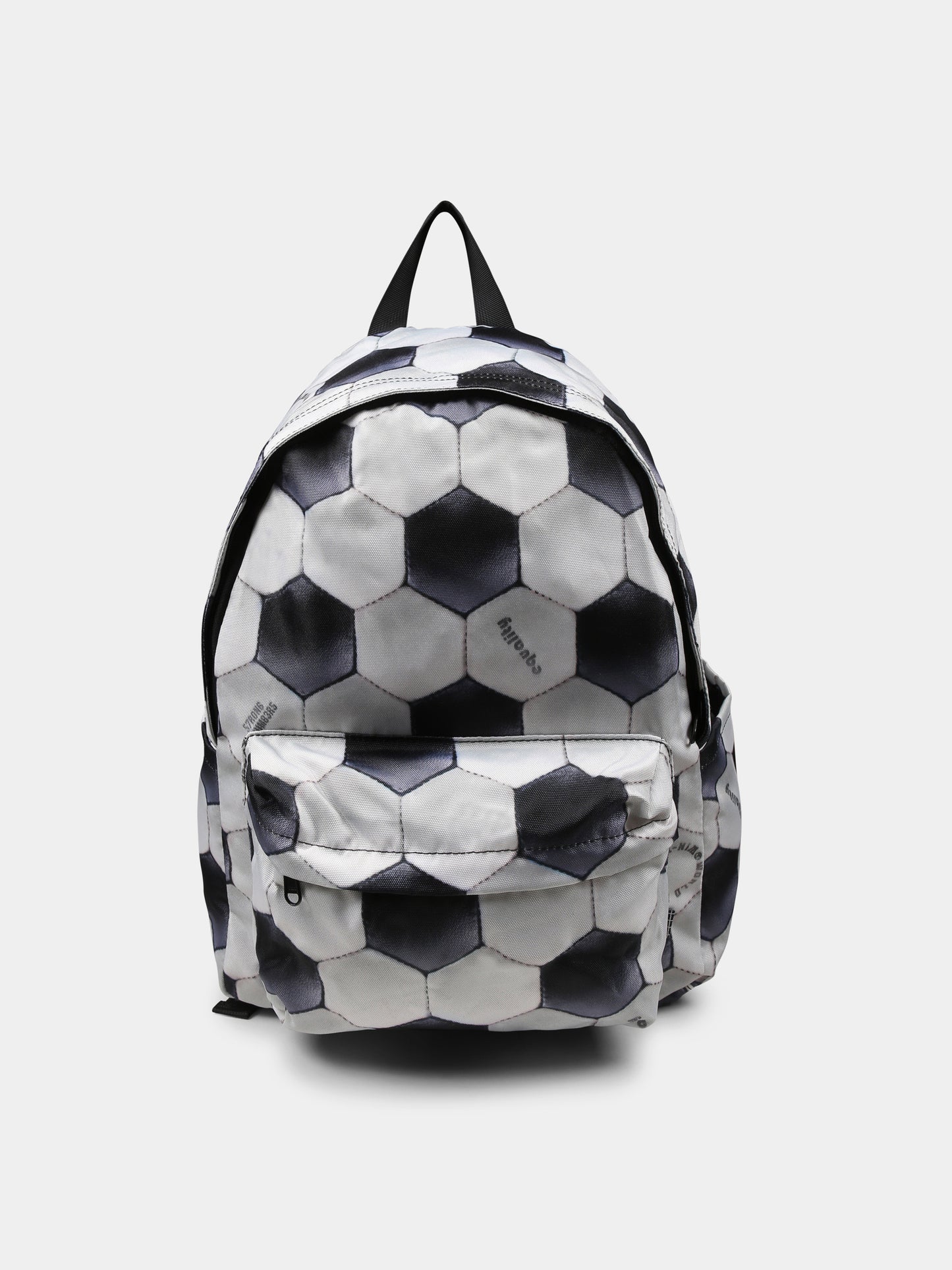 Sac à dos beige pour garçon avec imprimé ballon de football