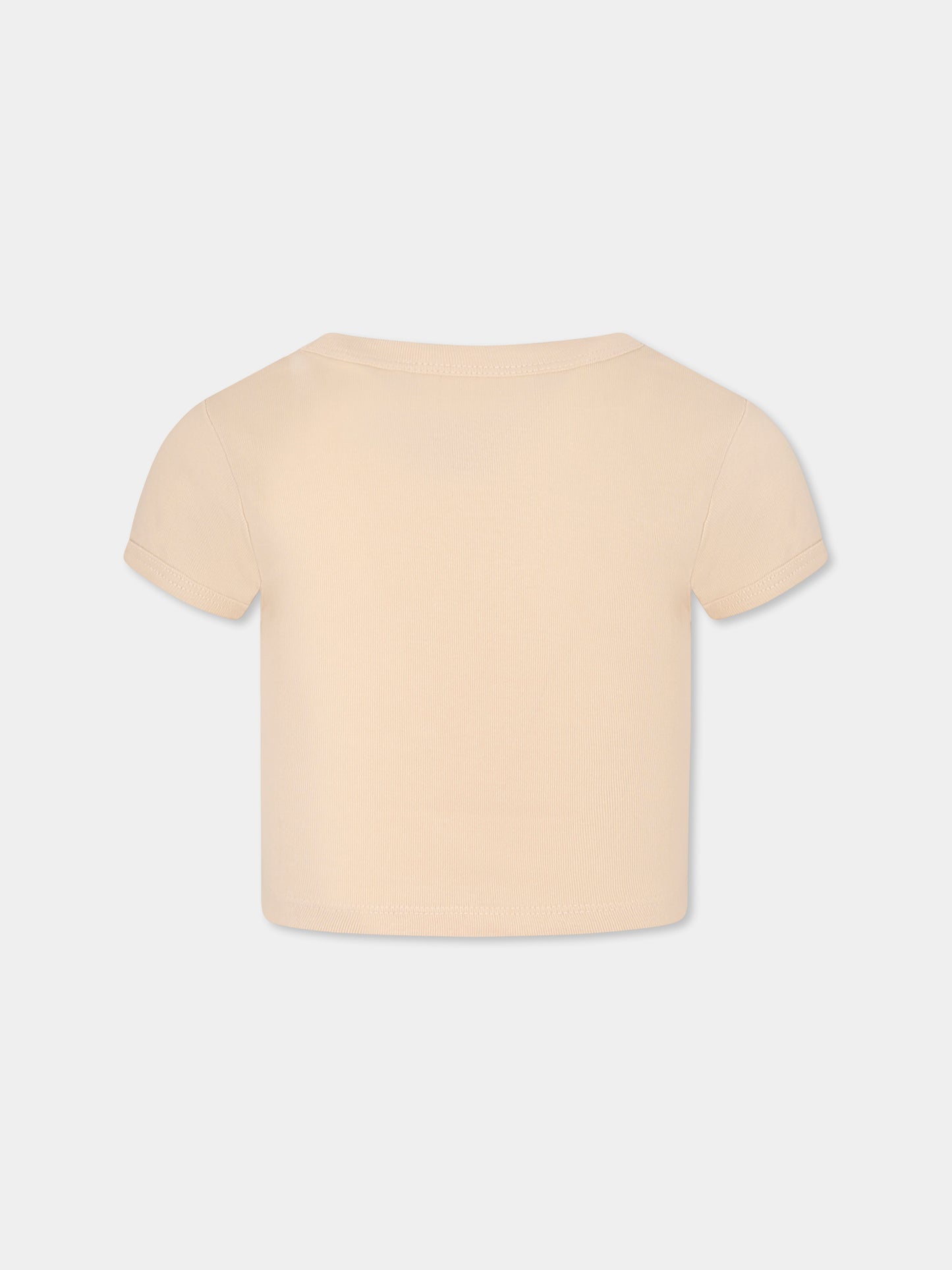 T-shirt Rizzo avorio per bambina con fiori,Molo,2S25A216 3912