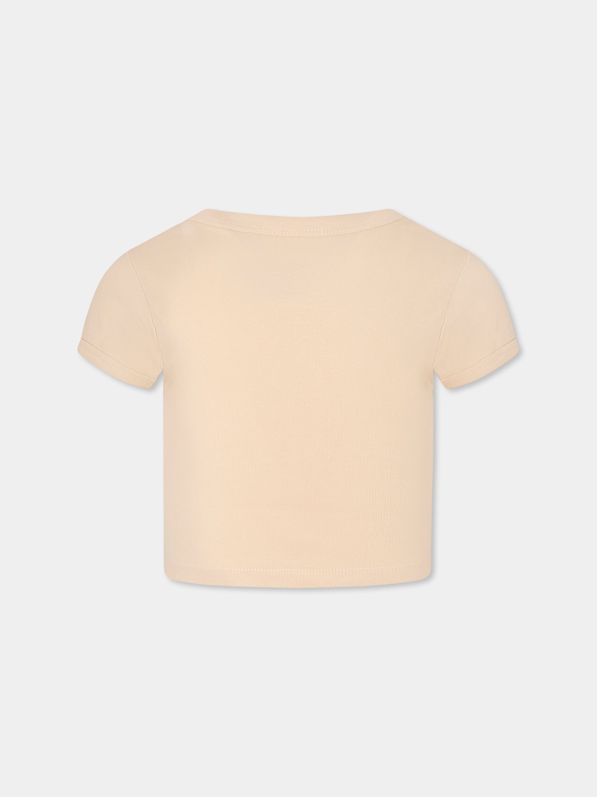 T-shirt Rizzo avorio per bambina con fiori,Molo,2S25A216 3912