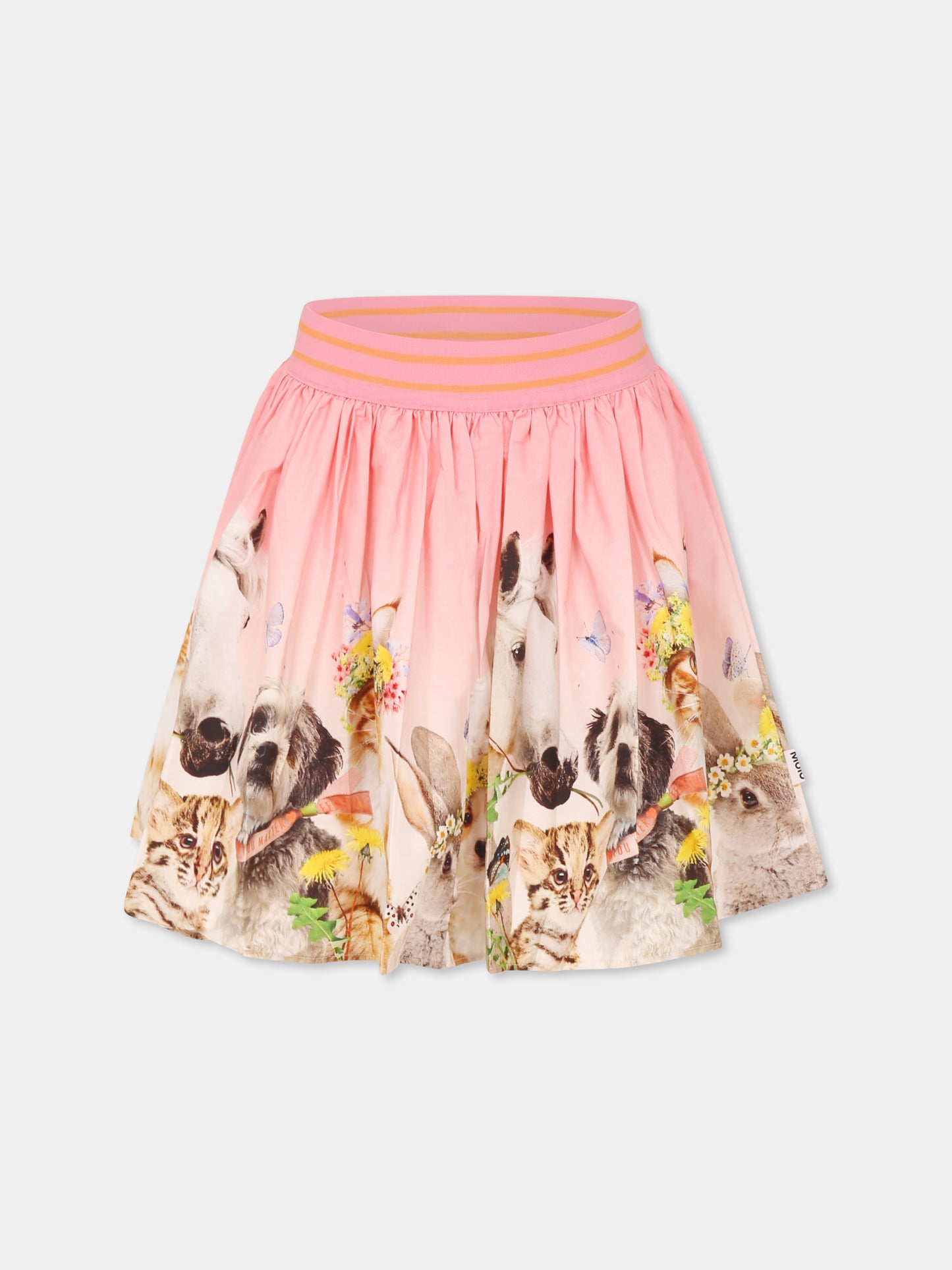 Gonna Brenda rosa per bambina con animali,Molo,2S25D103 3983