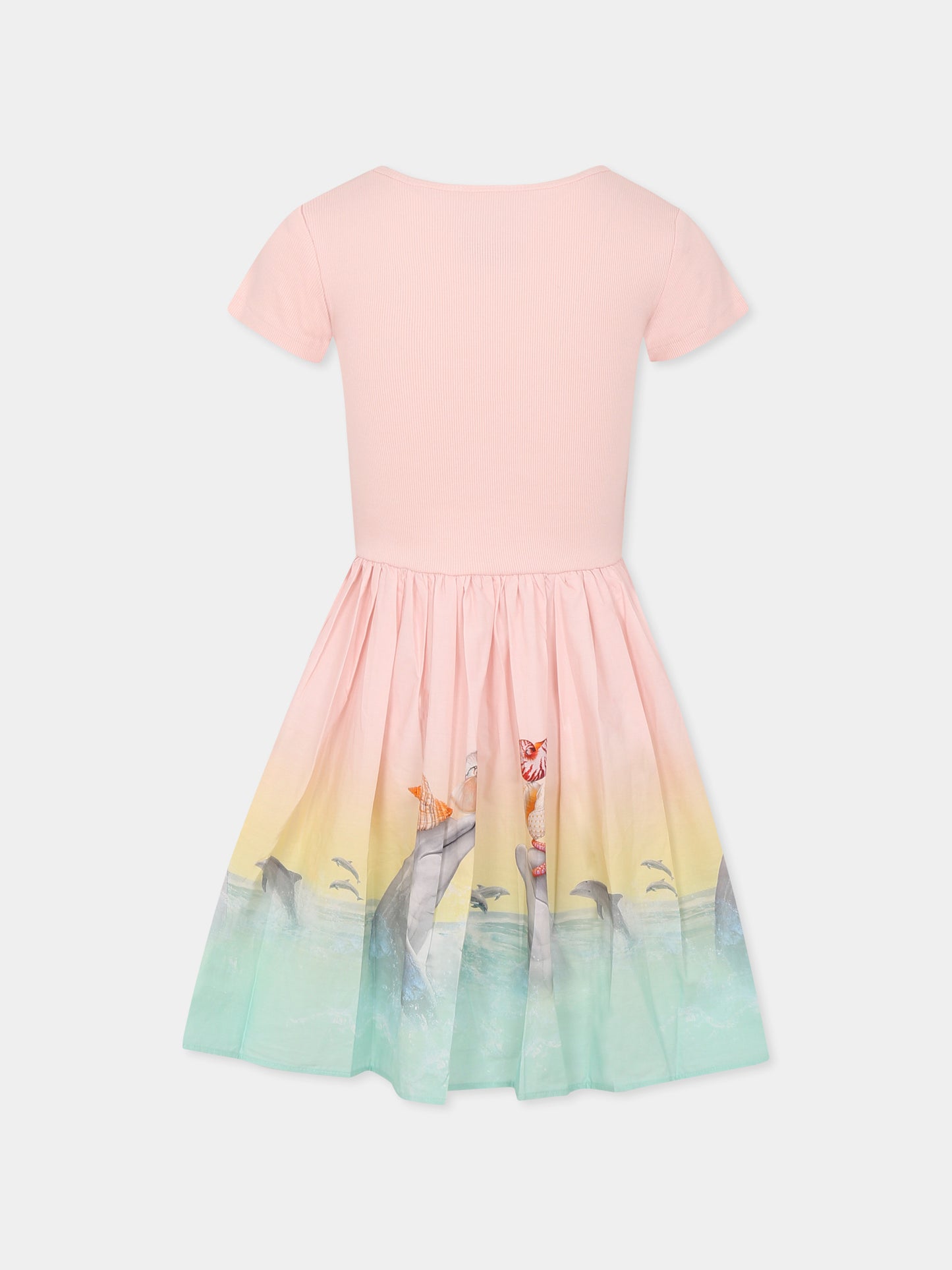 Vestito Cissa rosa per bambina con delfini,Molo,2S25E114 3921