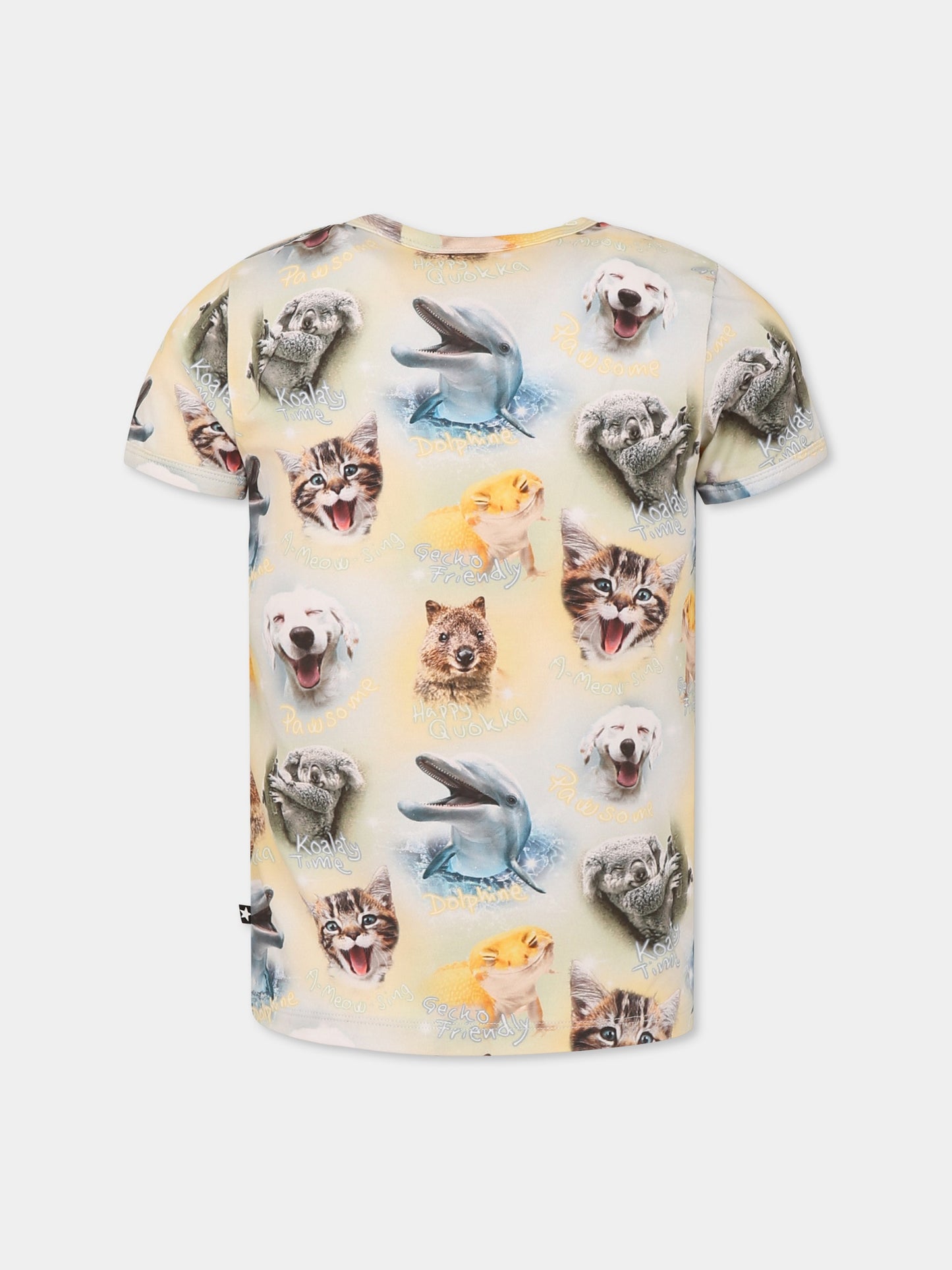 T-shirt multicolor per bambini con animali,Molo,6S25A203 9293