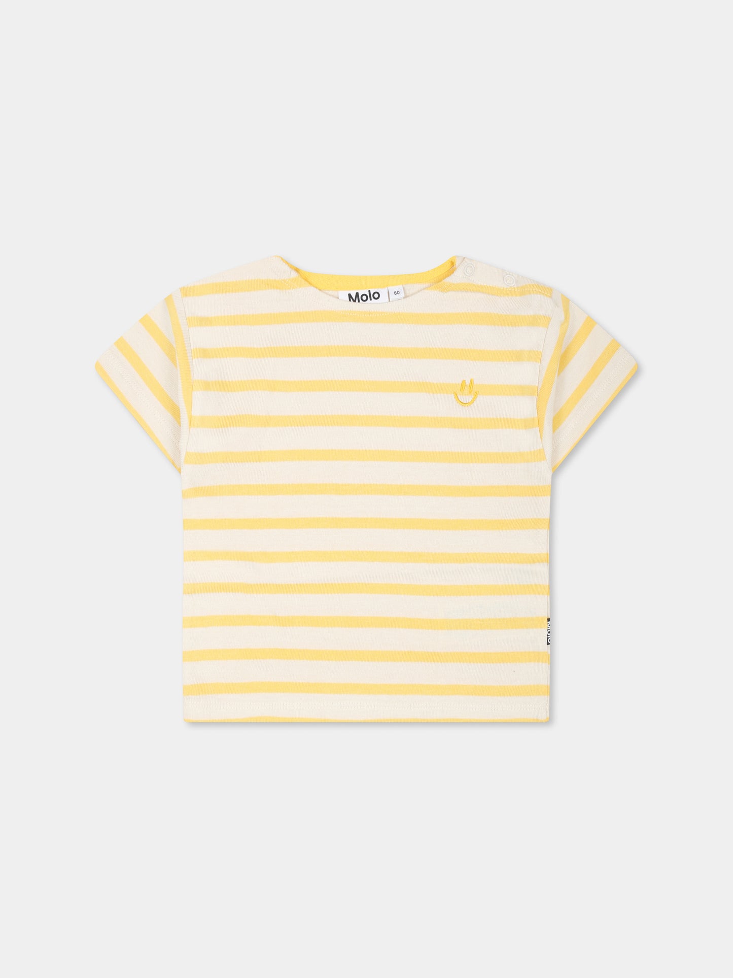 T-shirt Elvor avorio per neonato con smile,Molo,6S25A205 9314