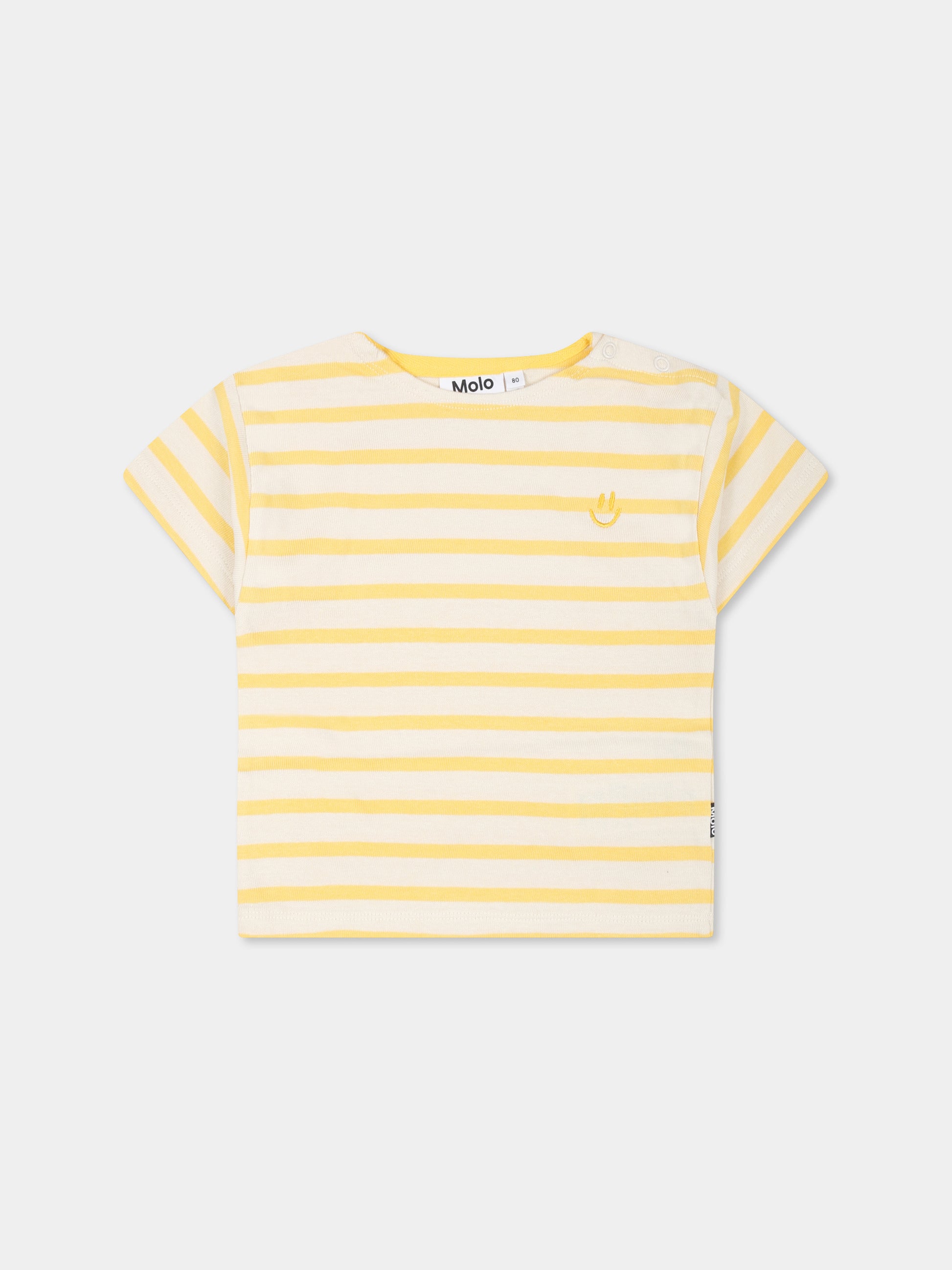 T-shirt Elvor avorio per neonato con smile,Molo,6S25A205 9314