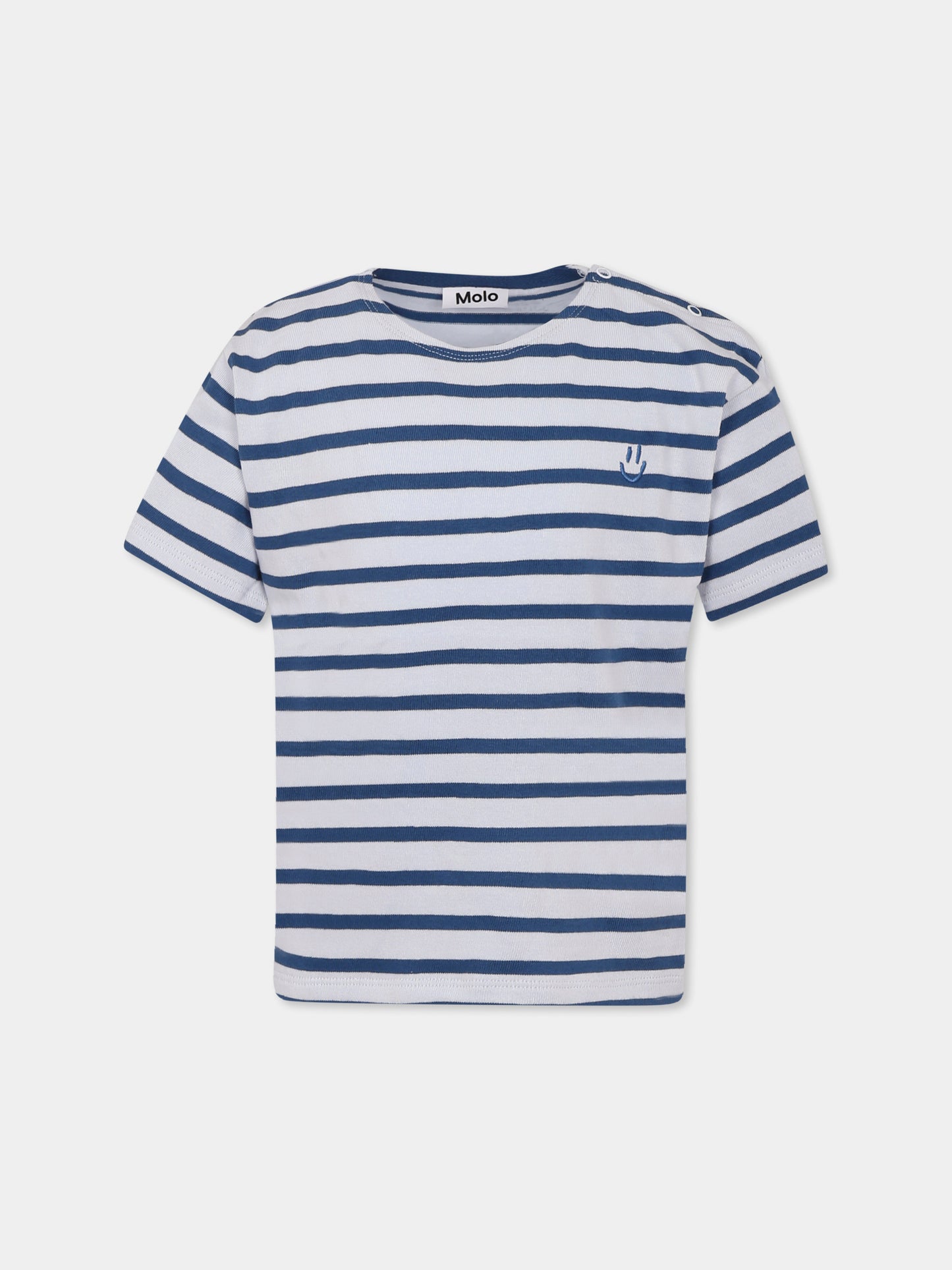 T-shirt Elvor celeste per bambino con smile,Molo,6S25A205 9313