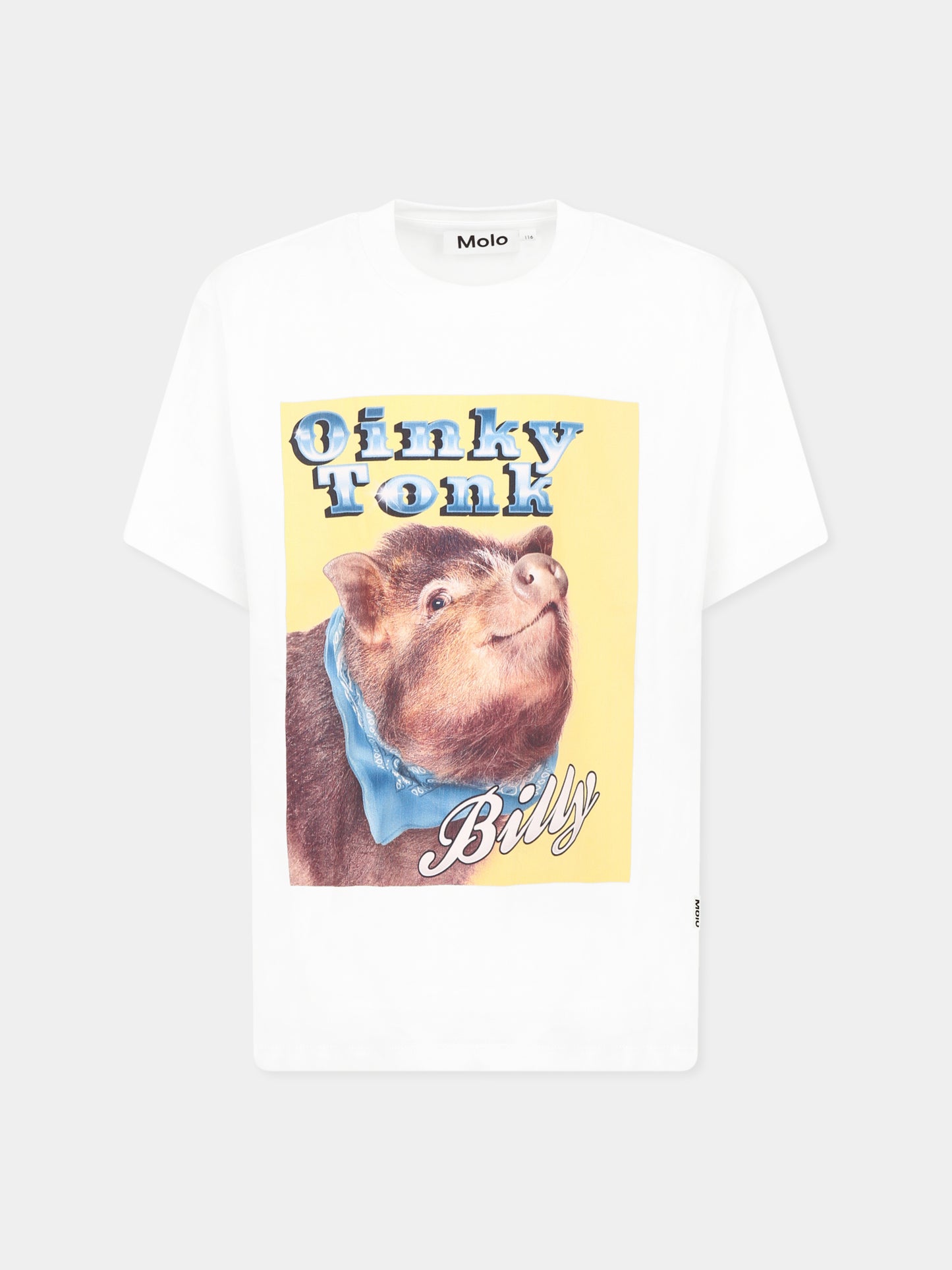 T-shirt Riley bianca per bambini con cinghiale e scritta,Molo,6S25A209 4933