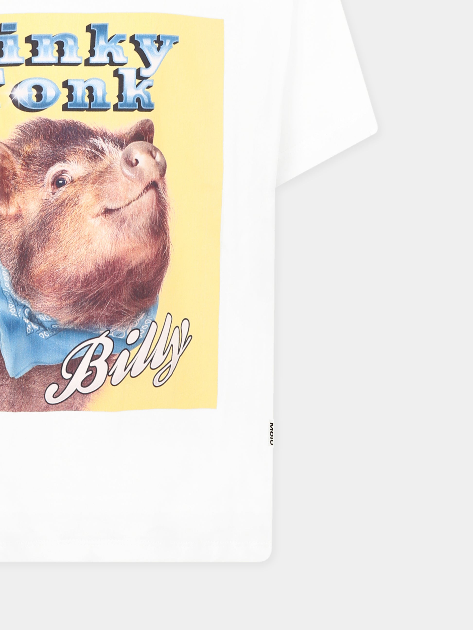 T-shirt Riley bianca per bambini con cinghiale e scritta,Molo,6S25A209 4933