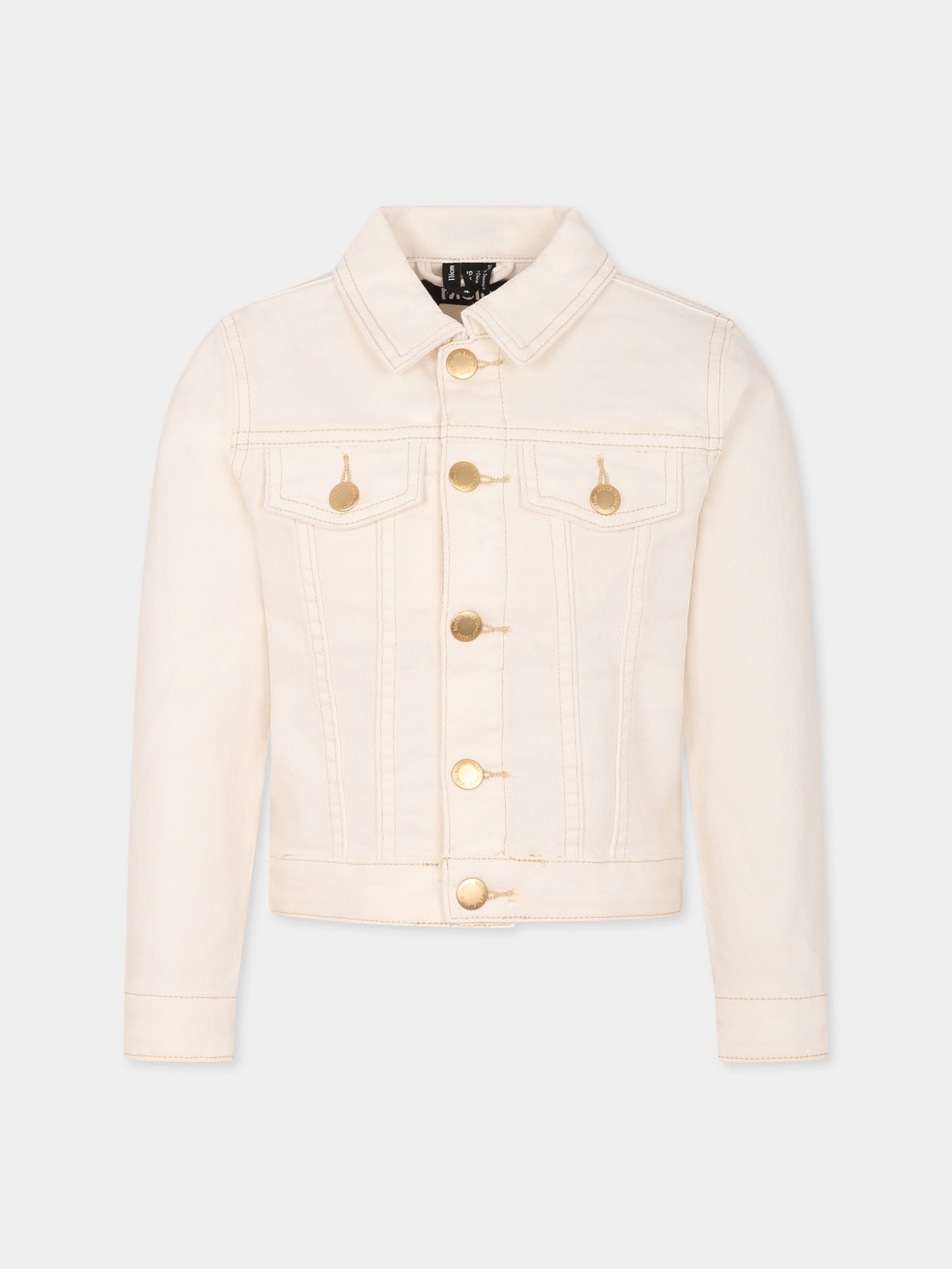 Giubbotto di jeans Heidi avorio per bambini,Molo,5S25M304 5474