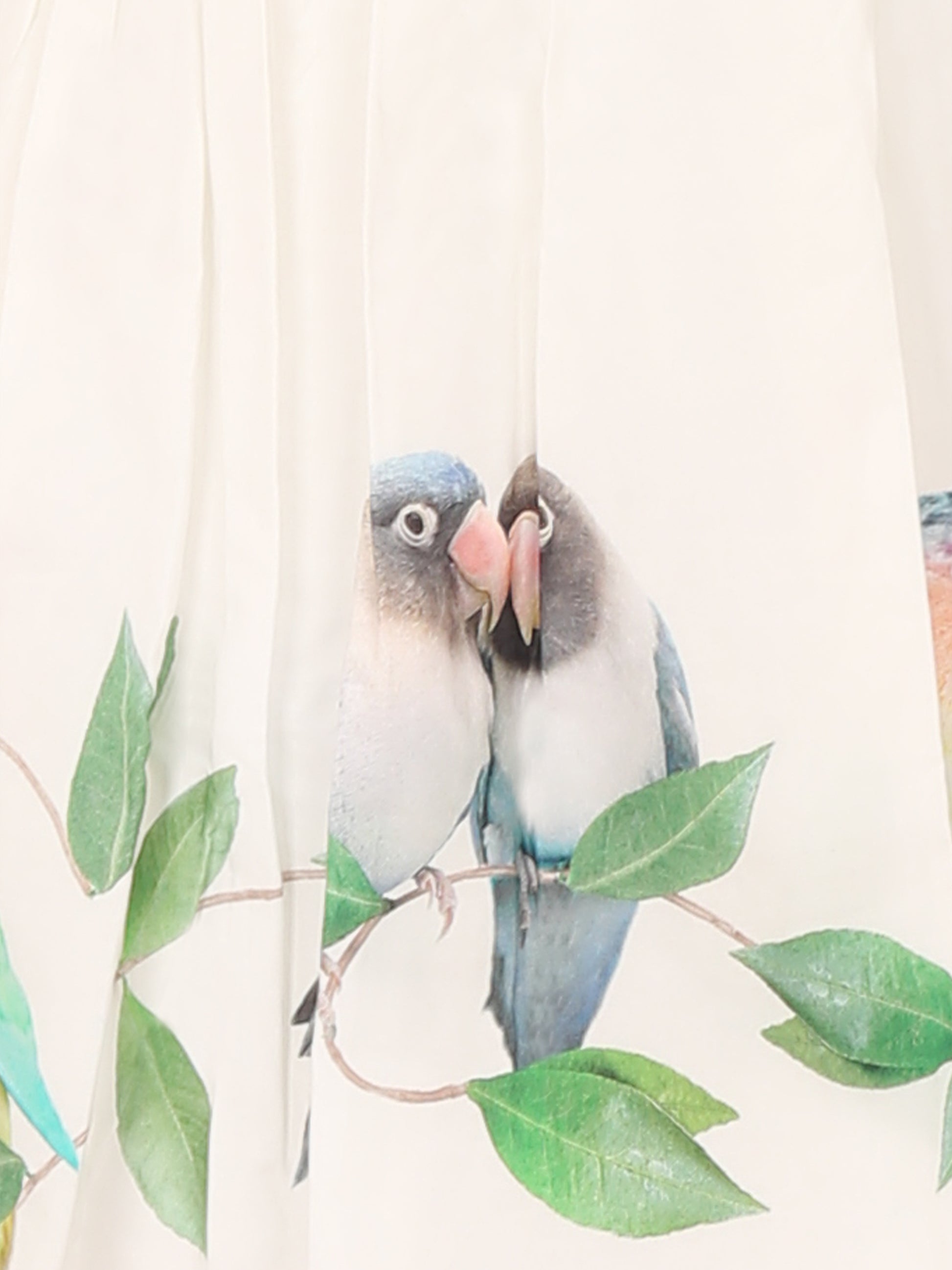 Vestito Carin bianco per bambina con pappagalli,Molo,4S25E107 3855