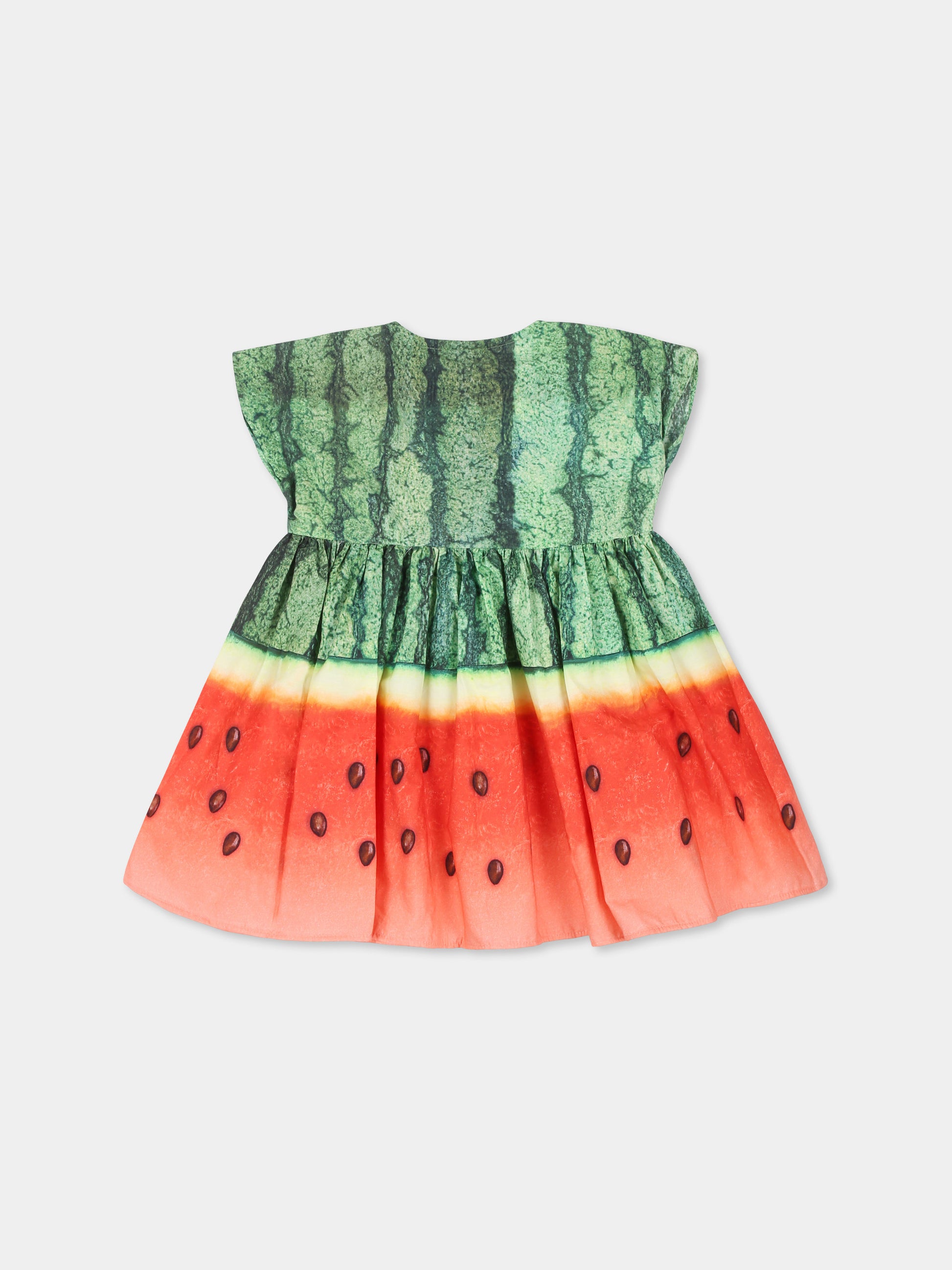 Vestito Channi multicolor per neonata con stampa anguria,Molo,4S25E111 9325