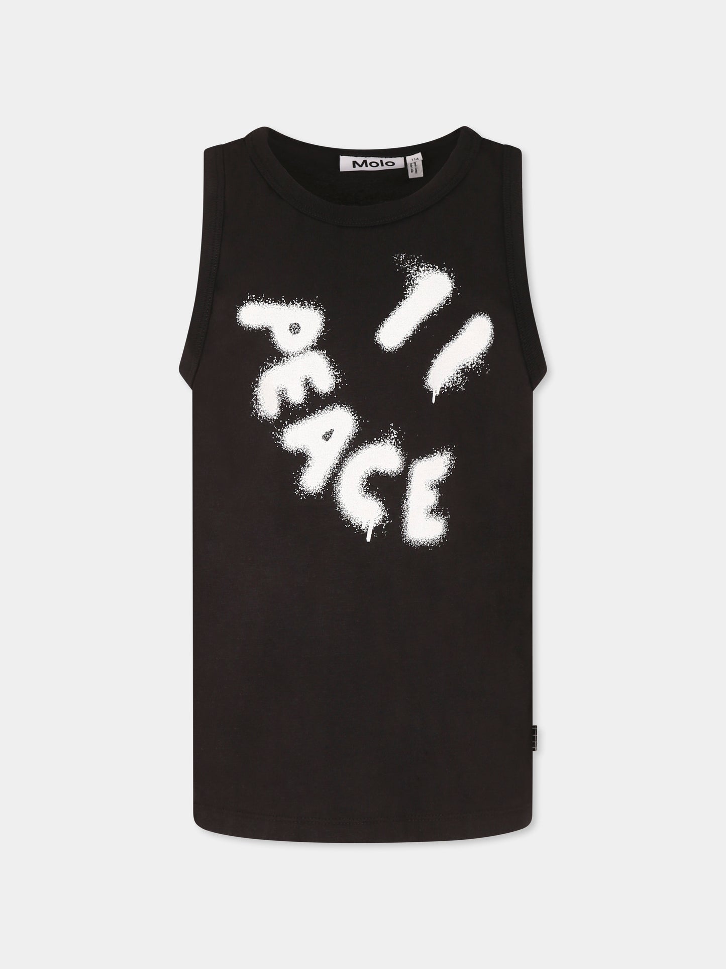 Canotta Rave nera per bambino con scritta,Molo,1S25A101 0099