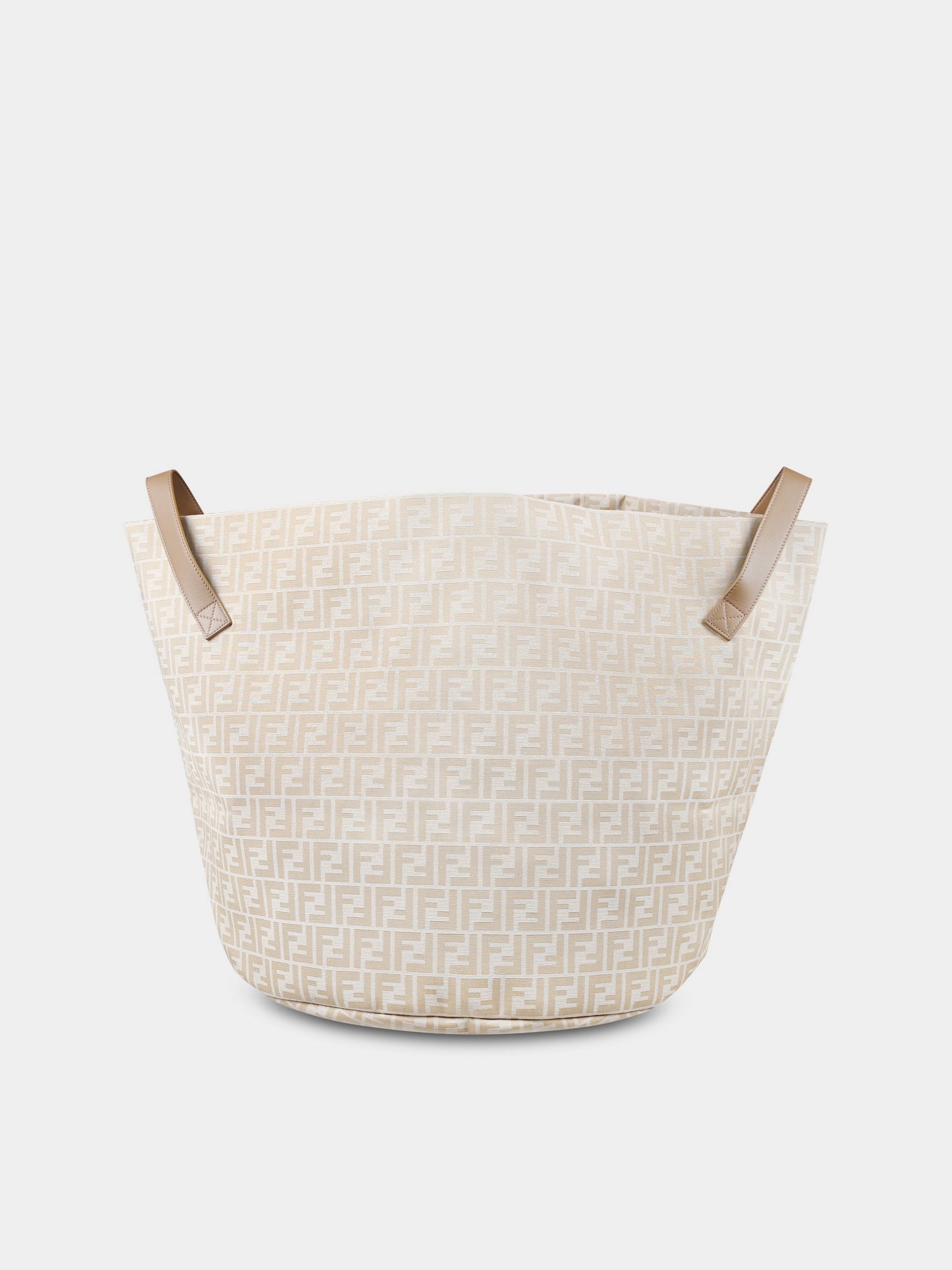 Sac à jouets beige pour bébé enfants avec logo