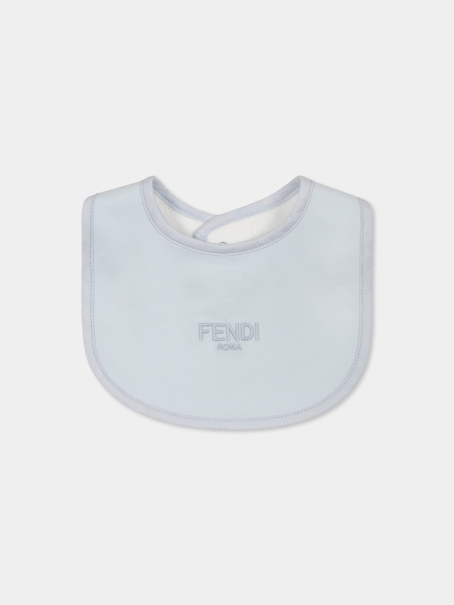 Ensemble combinaison bleu clair pour bébé garçon avec FF