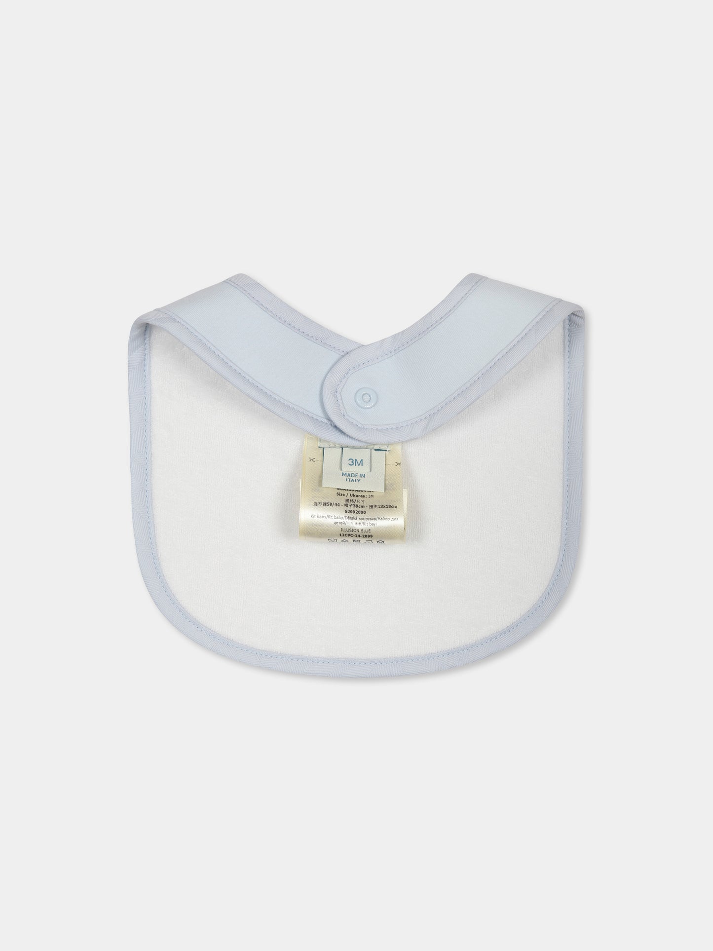 Ensemble combinaison bleu clair pour bébé garçon avec FF