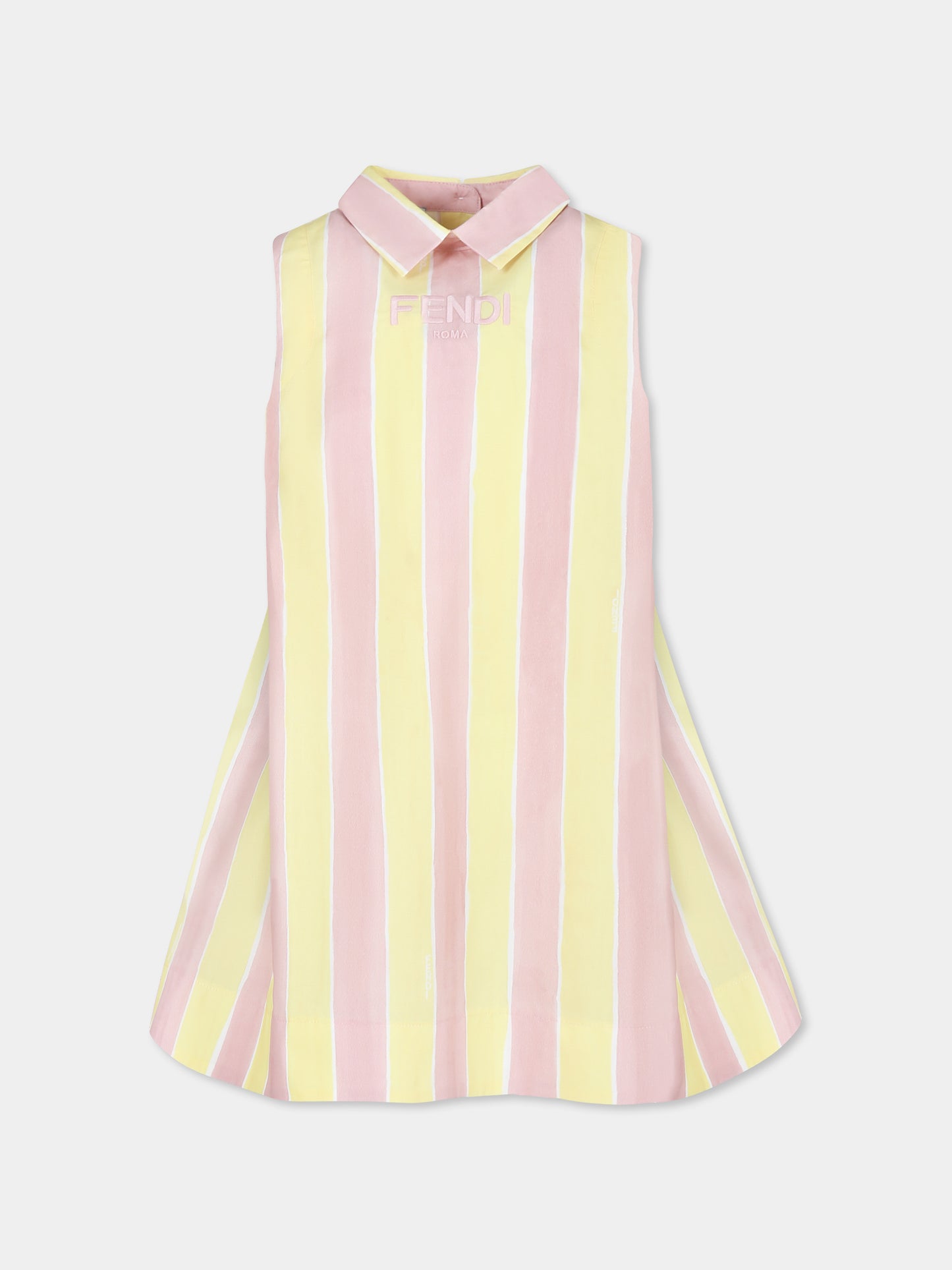 Robe multicolore pour fille avec logo