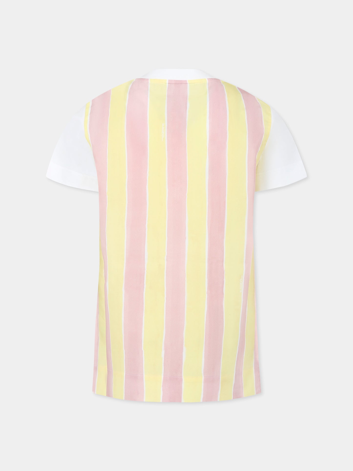 T-shirt blanc pour fille avec logo