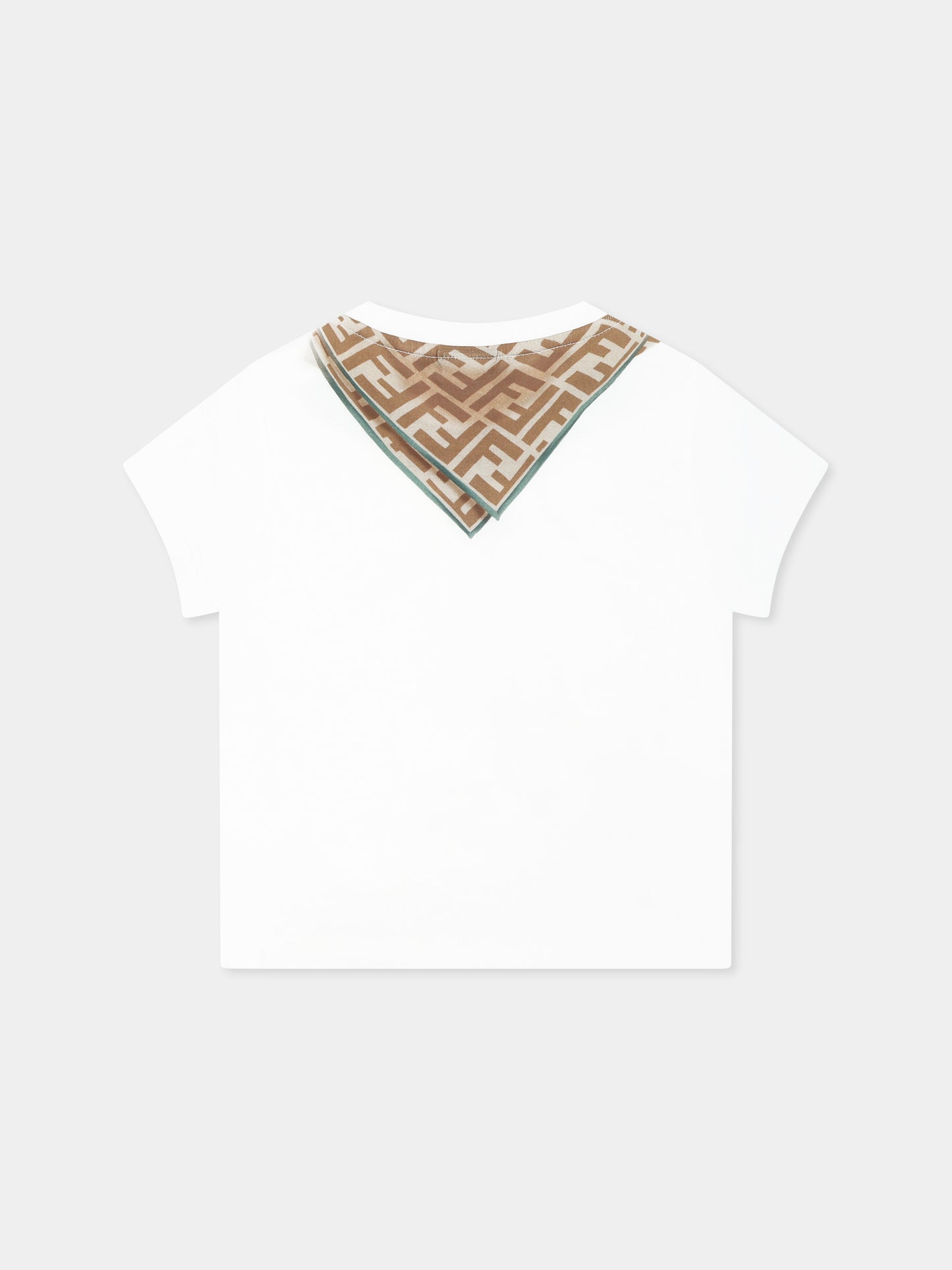 T-shirt blanc pour bébé garçon avec FF