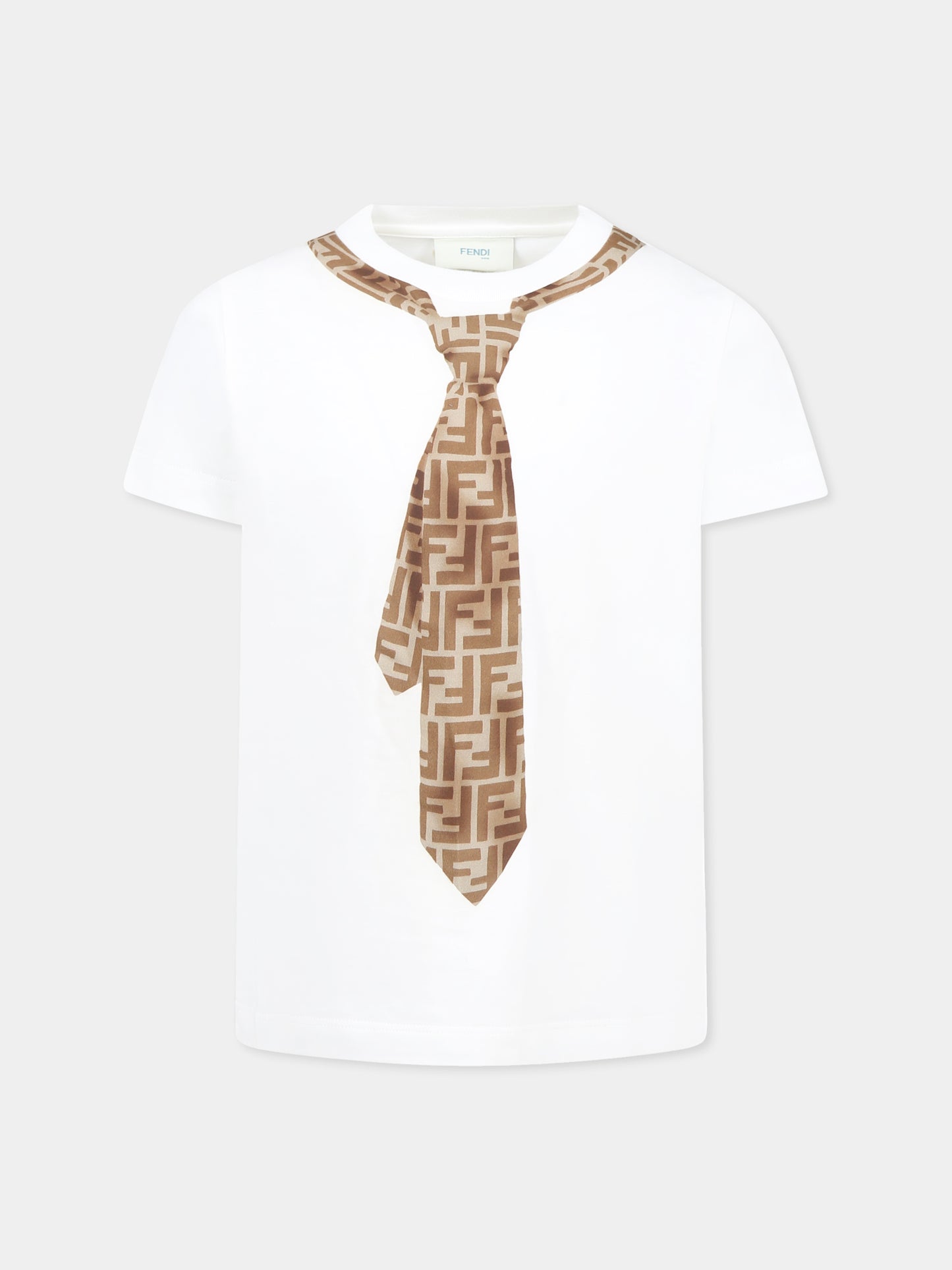 T-shirt blanc pour enfants avec cravate