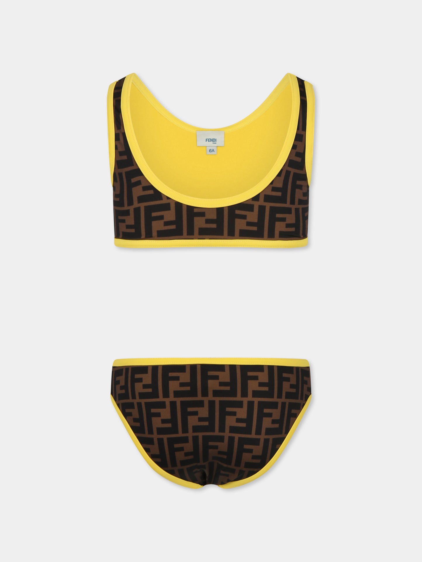 Bikini marron pour fille avec FF