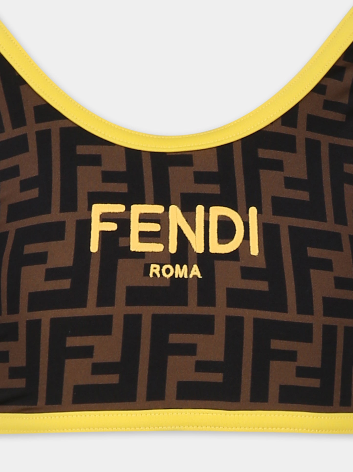 Bikini marron pour fille avec FF