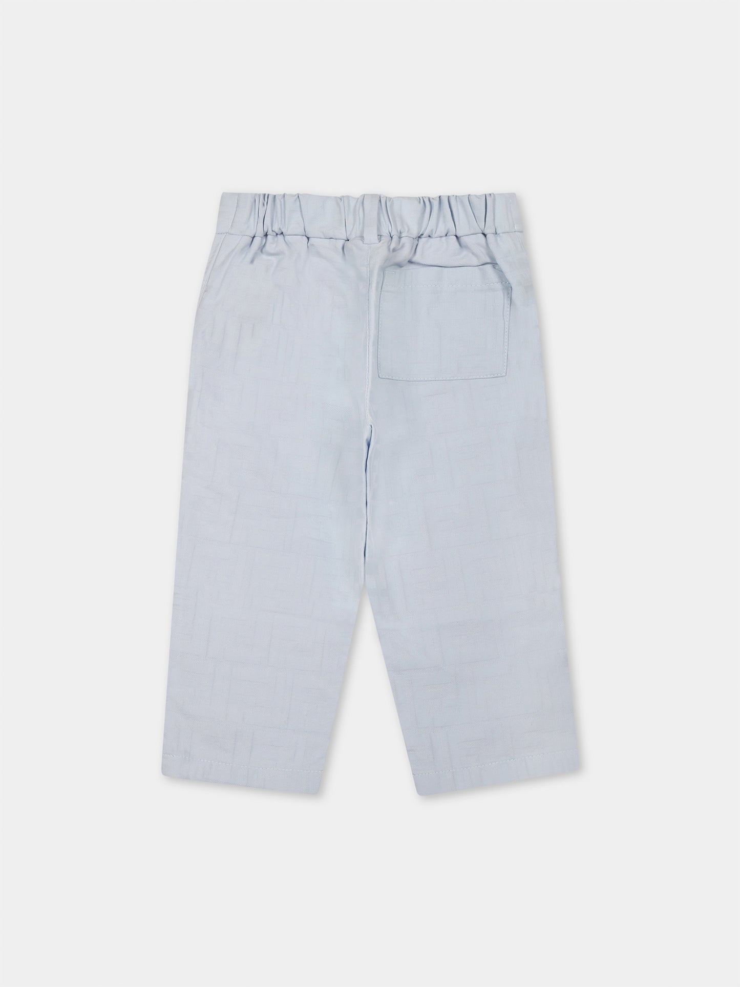 Pantalon bleu clair pour bébé garçon avec FF