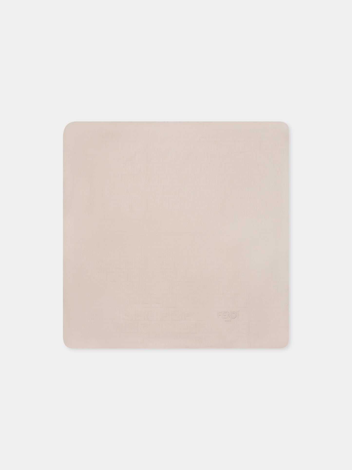 Couverture beige pour bébé enfants avec FF