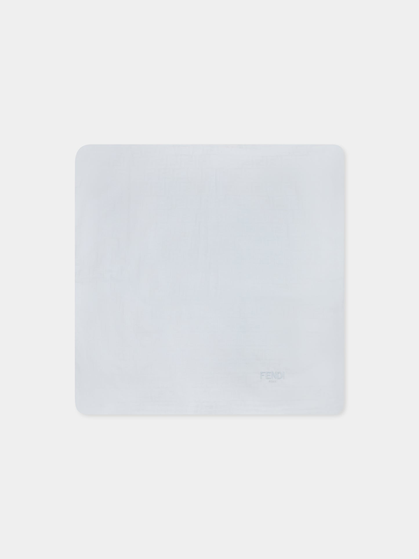 Couverture bleu clair pour bébé garçon avec FF