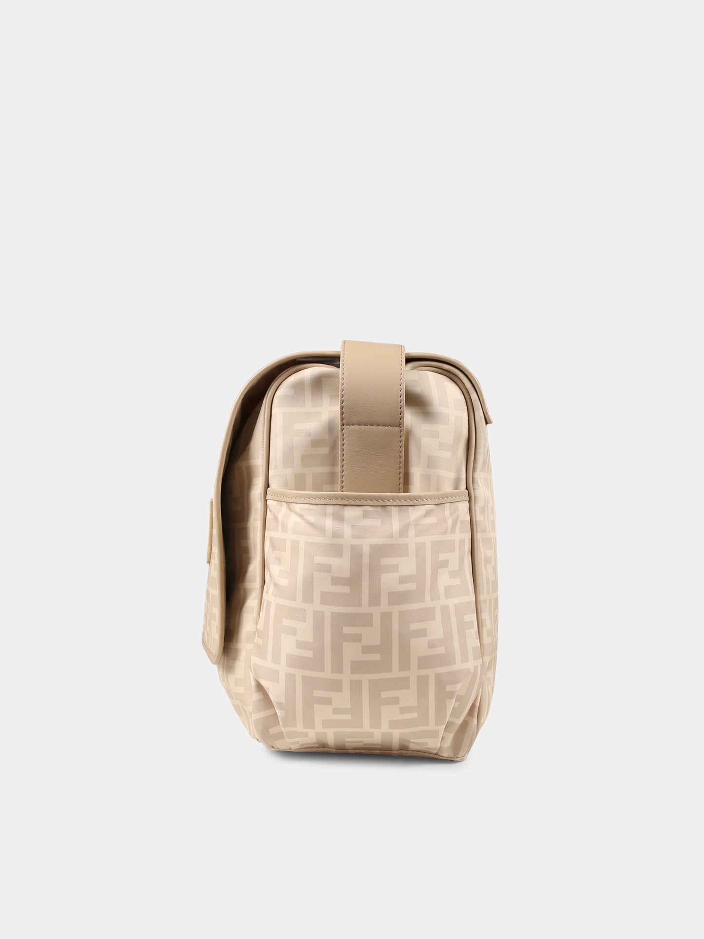 Borsa mamma beige per neonati con FF,Fendi Kids,7VB020 ARDI F1734