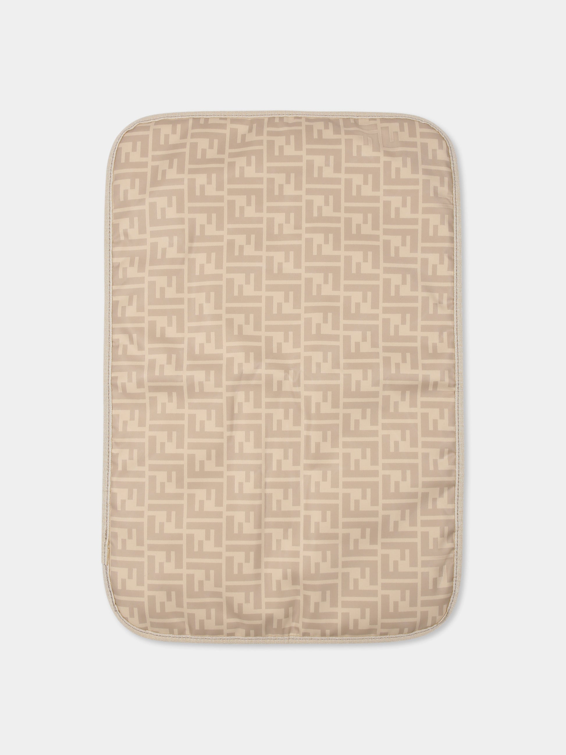 Borsa mamma beige per neonati con FF,Fendi Kids,7VB020 ARDI F1734