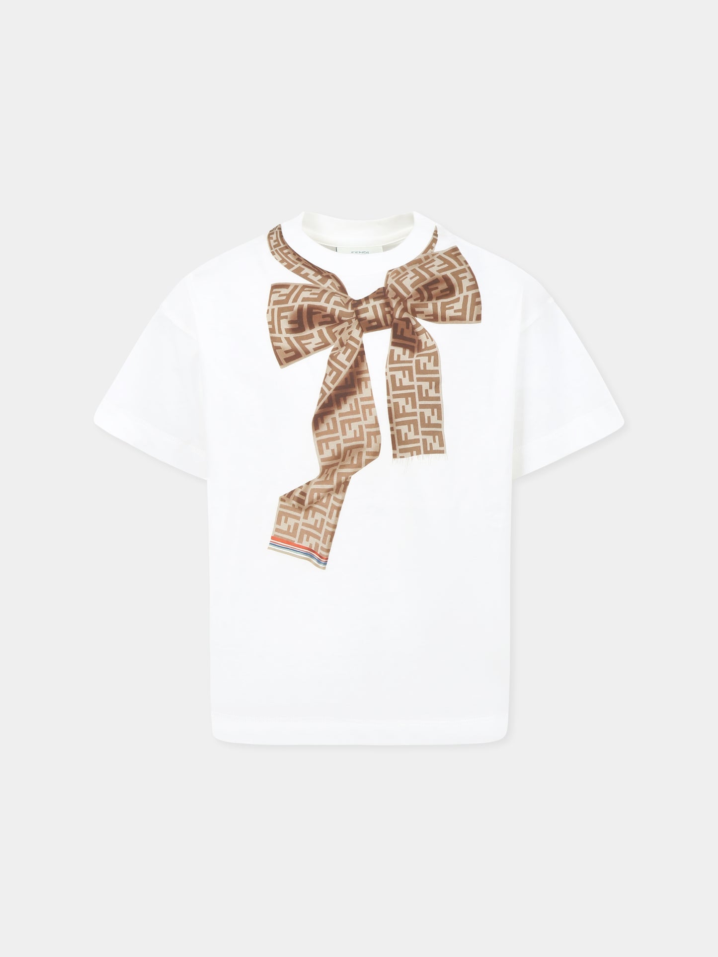 T-shirt blanc pour fille avec flocon