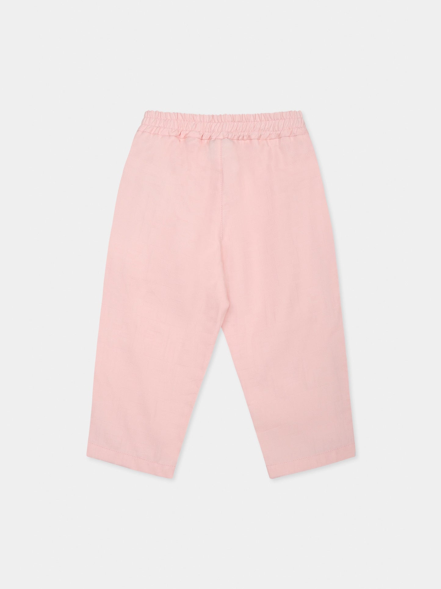 Pantalon rose pour bébé fille avec FF