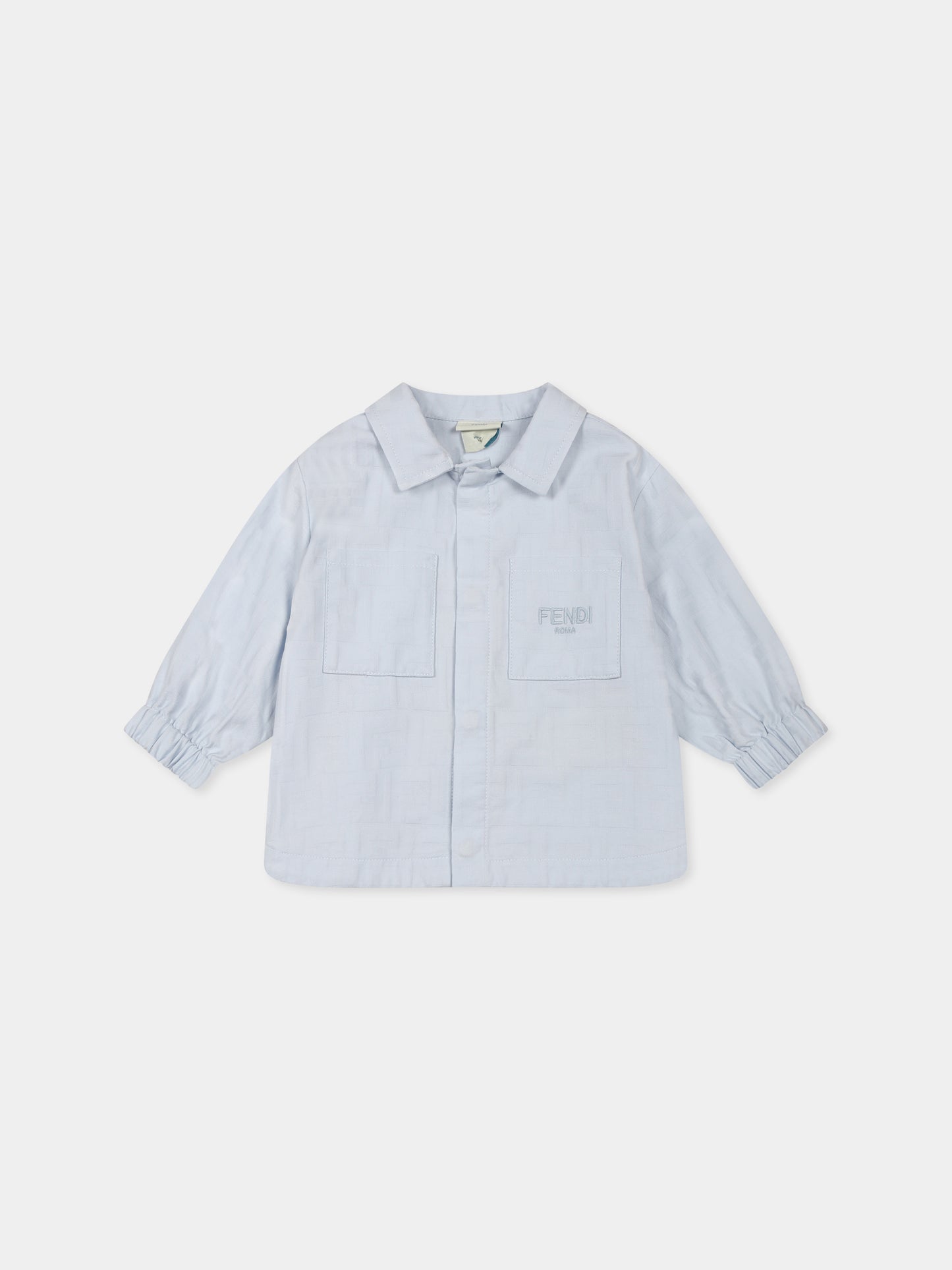 Veste bleu clair pour bébé garçon avec FF