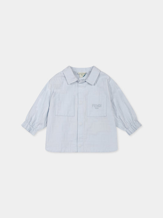 Veste bleu clair pour bébé garçon avec FF