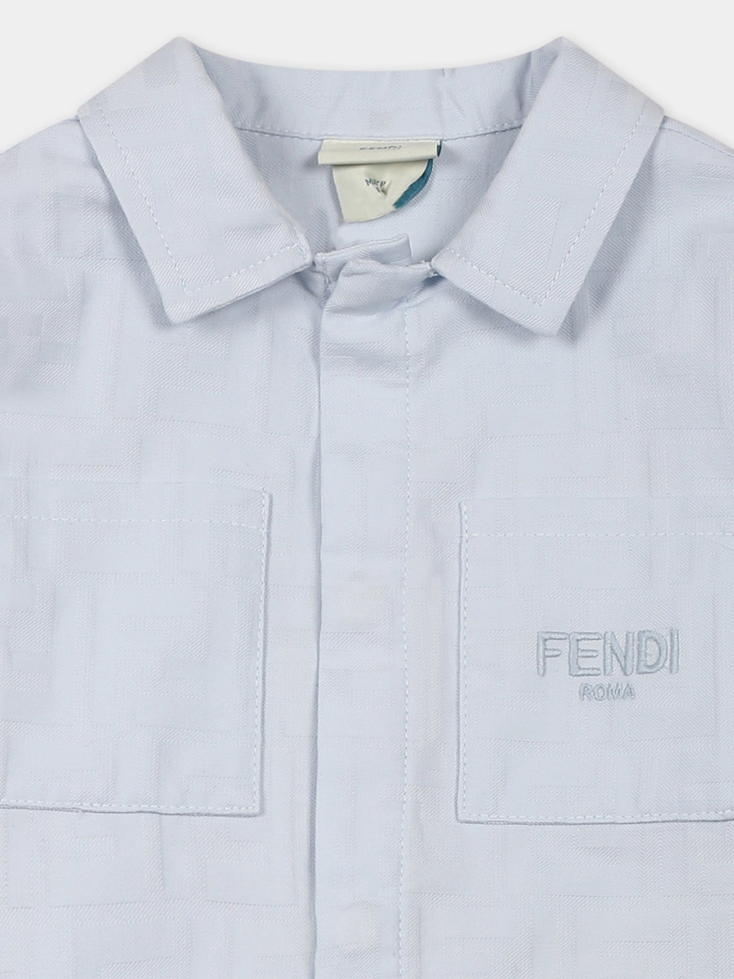 Veste bleu clair pour bébé garçon avec FF