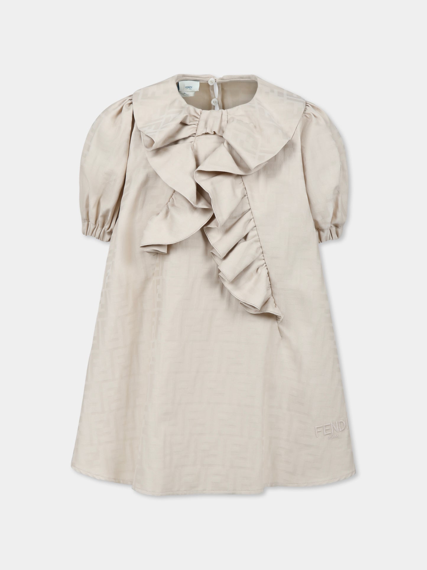 Robe beige pour fille avec FF