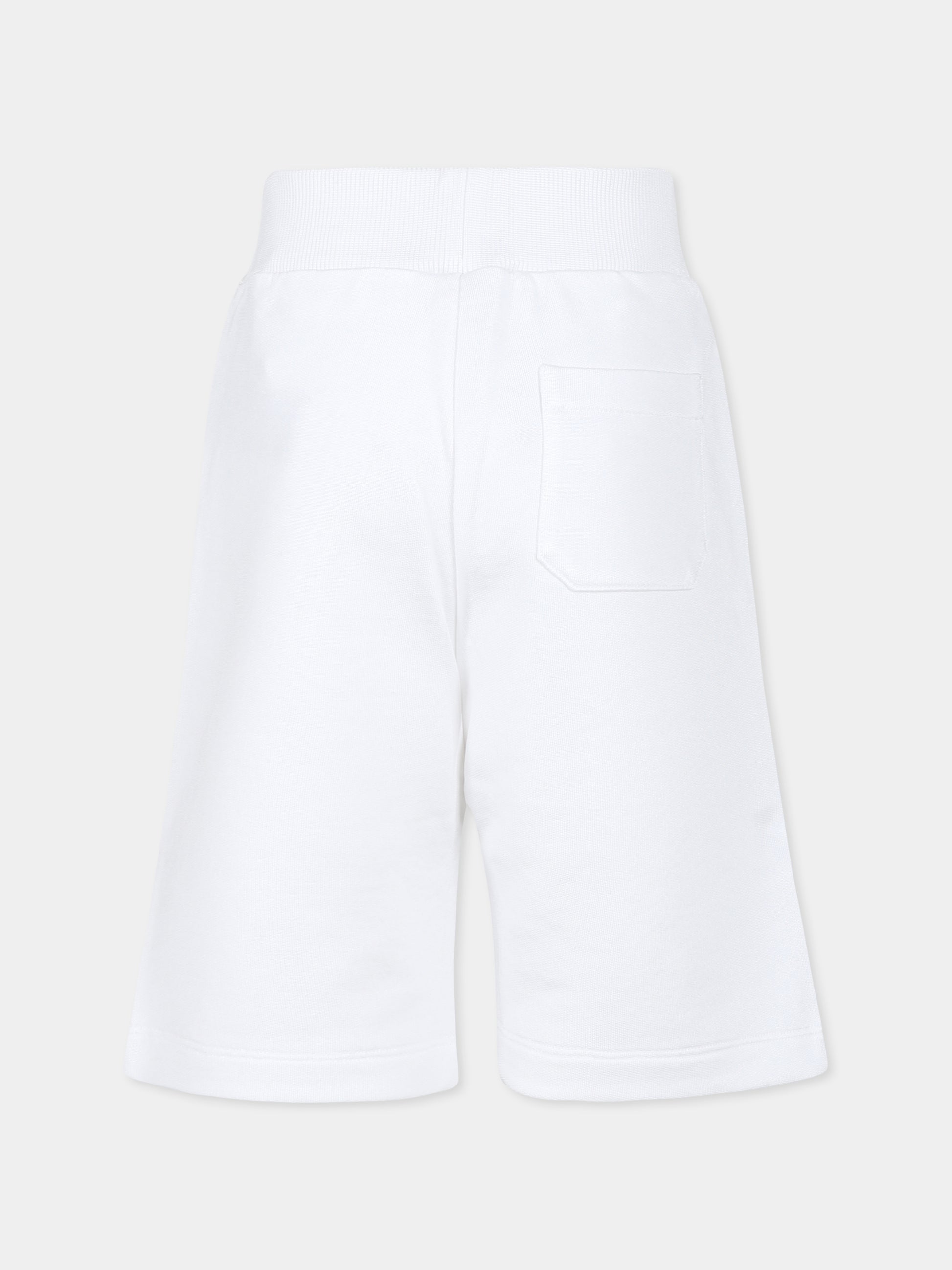 Shorts bianchi per bambino con logo,Balmain Kids,BU6Q39 Z1869 100NE