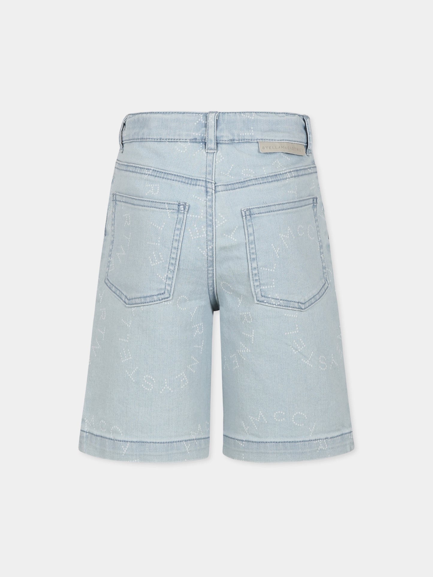 Shorts blu per bambino con logo,Stella Mccartney Kids,TU6R79 Z1917 600BC