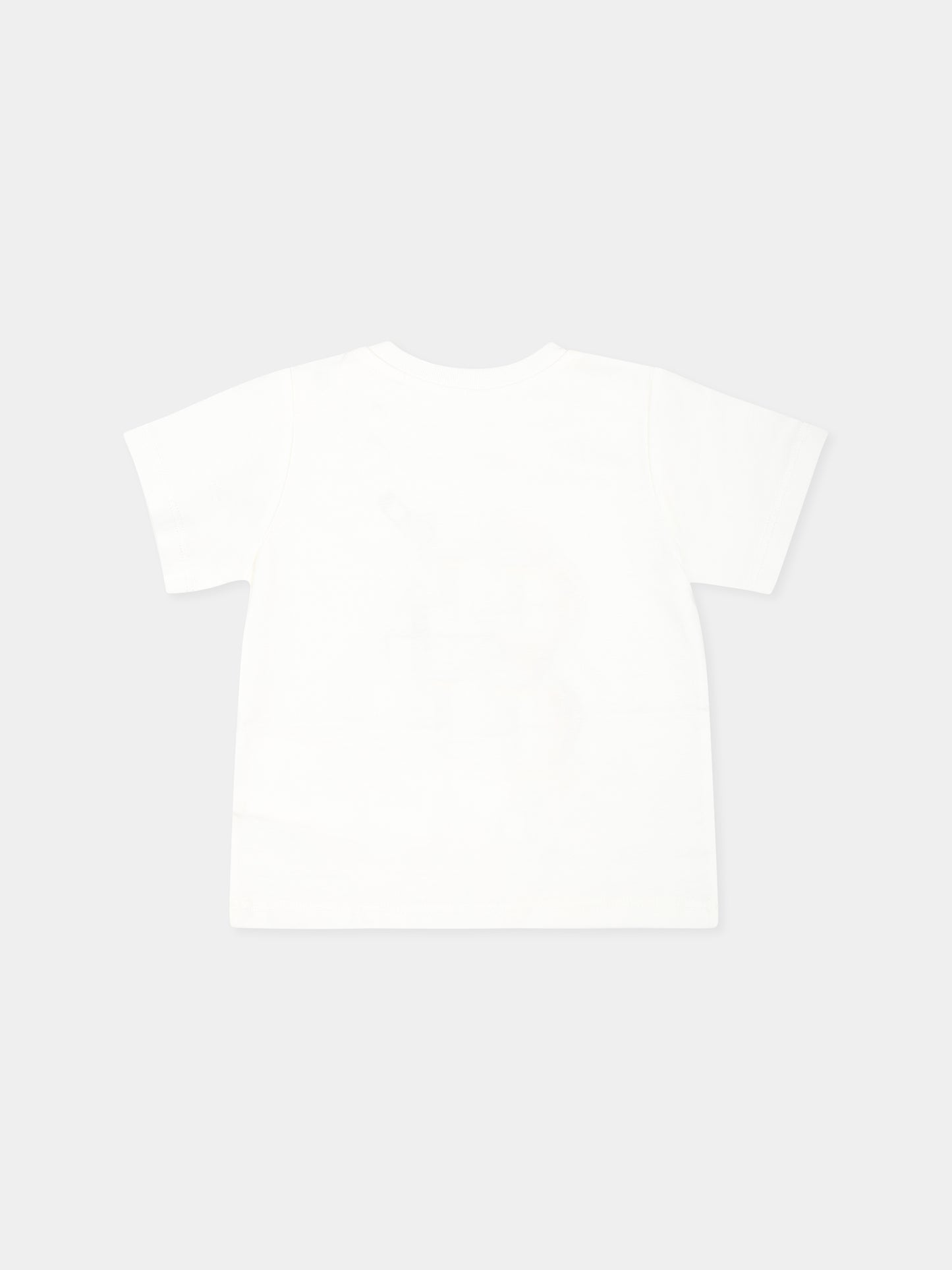 T-shirt avorio per neonato con stampa cocktail,Stella Mccartney Kids,TU8551 Z0434 101