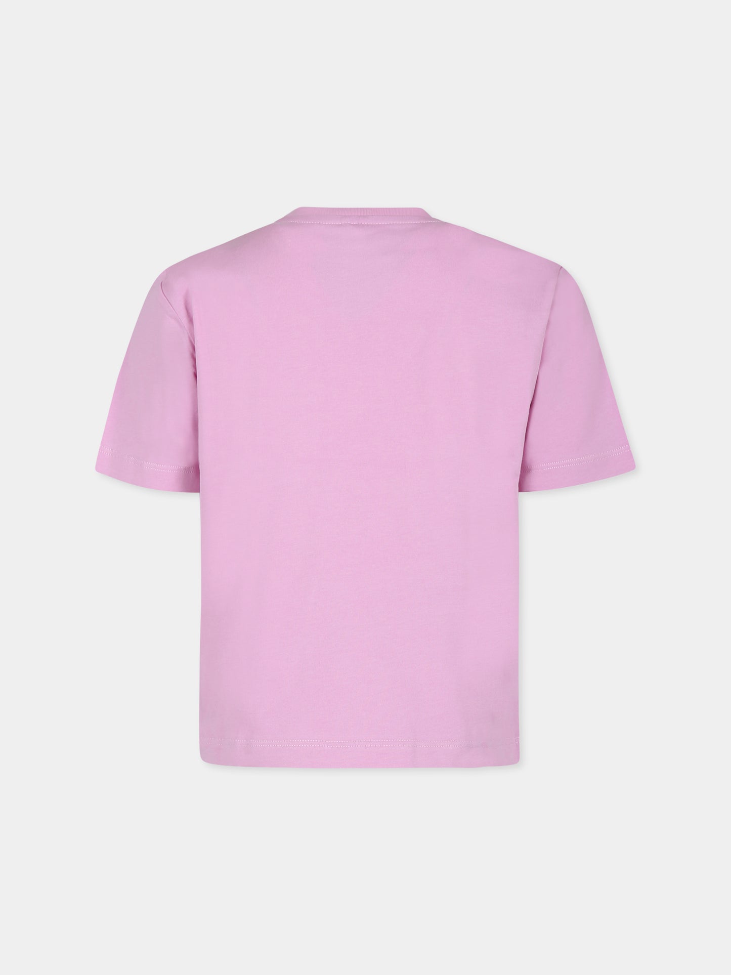 T-shirt rosa per bambina con logo,Stella Mccartney Kids,TU8A81 Z0434 50G